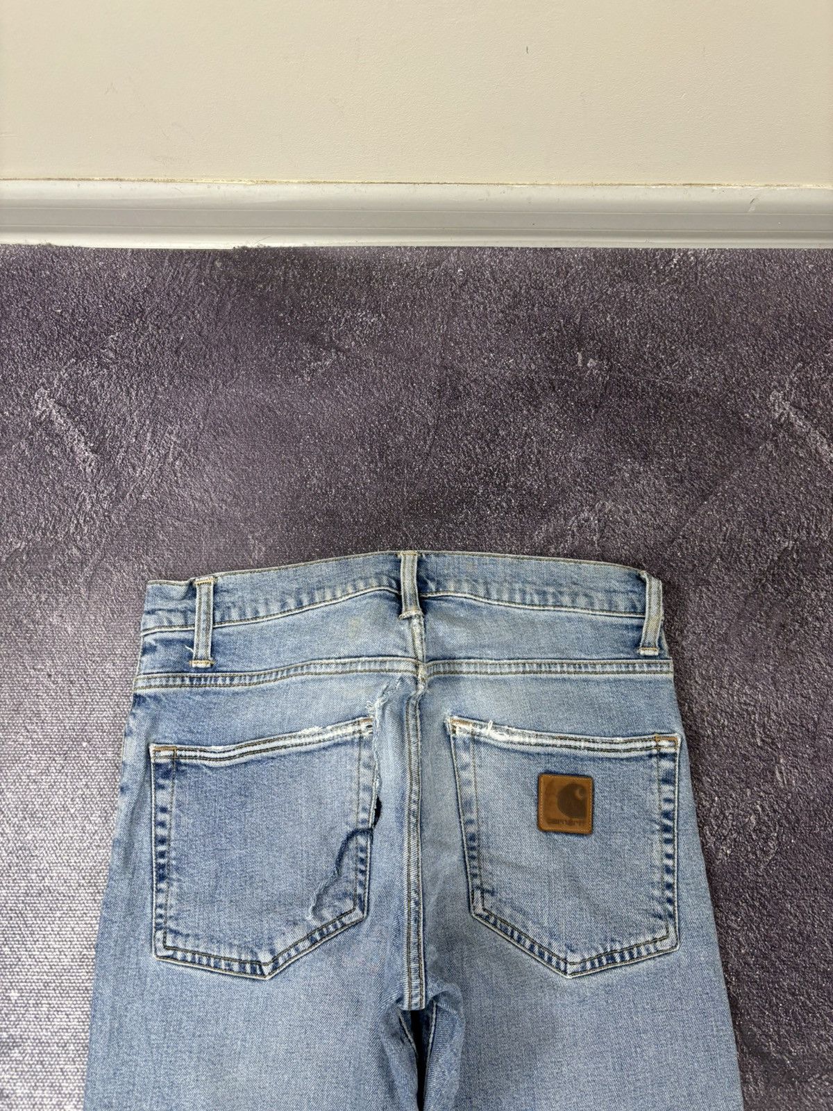 Carhartt Vintage Carhartt Light Blue Denim Work Hype Klondike Jeans Size US 29 - 6 Thumbnail