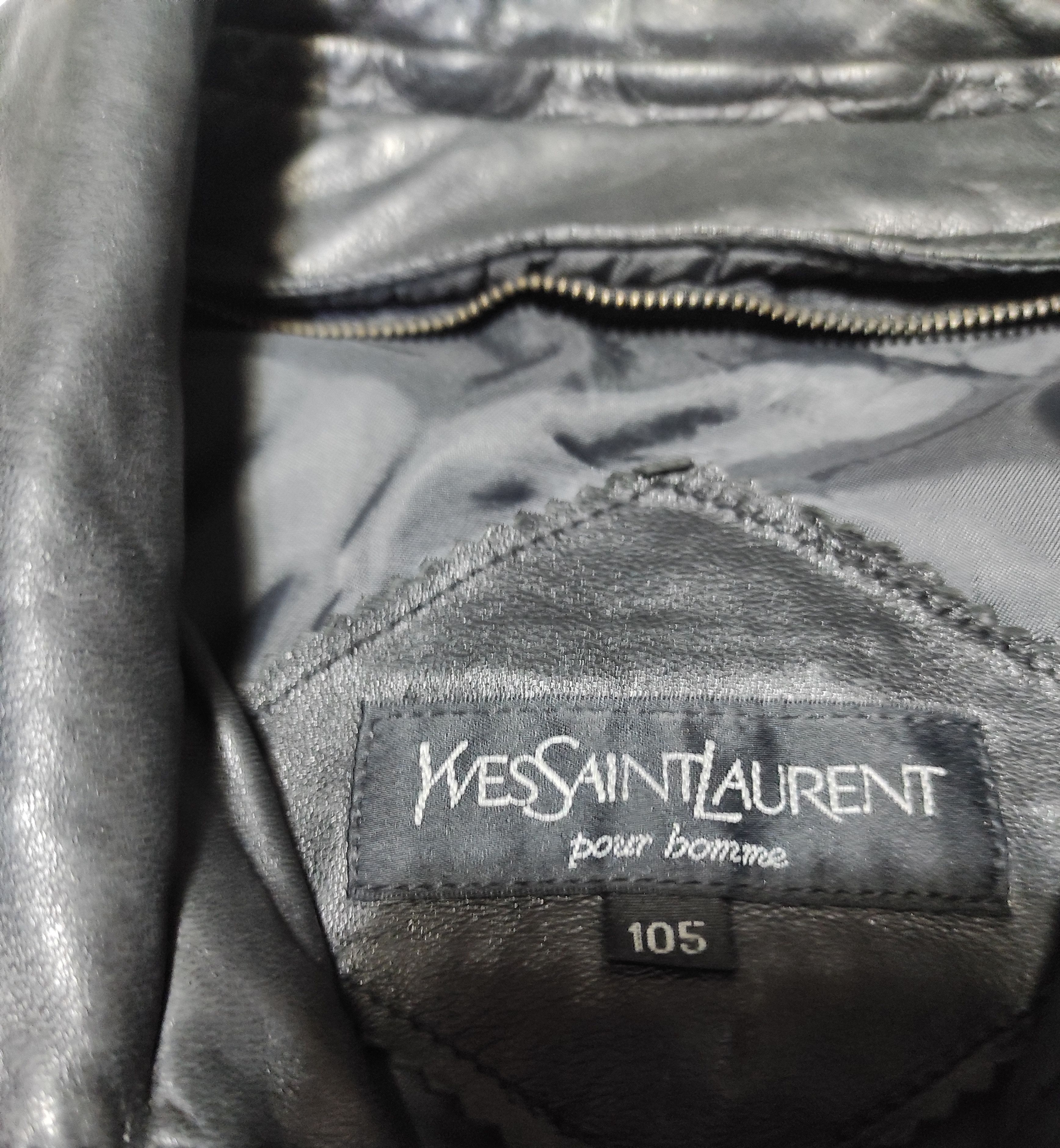 Yves Saint Laurent Rare! Beautiful Yves Saint Laurent Bomber Leather Jacket Size US L / EU 52-54 / 3 - 11 Thumbnail