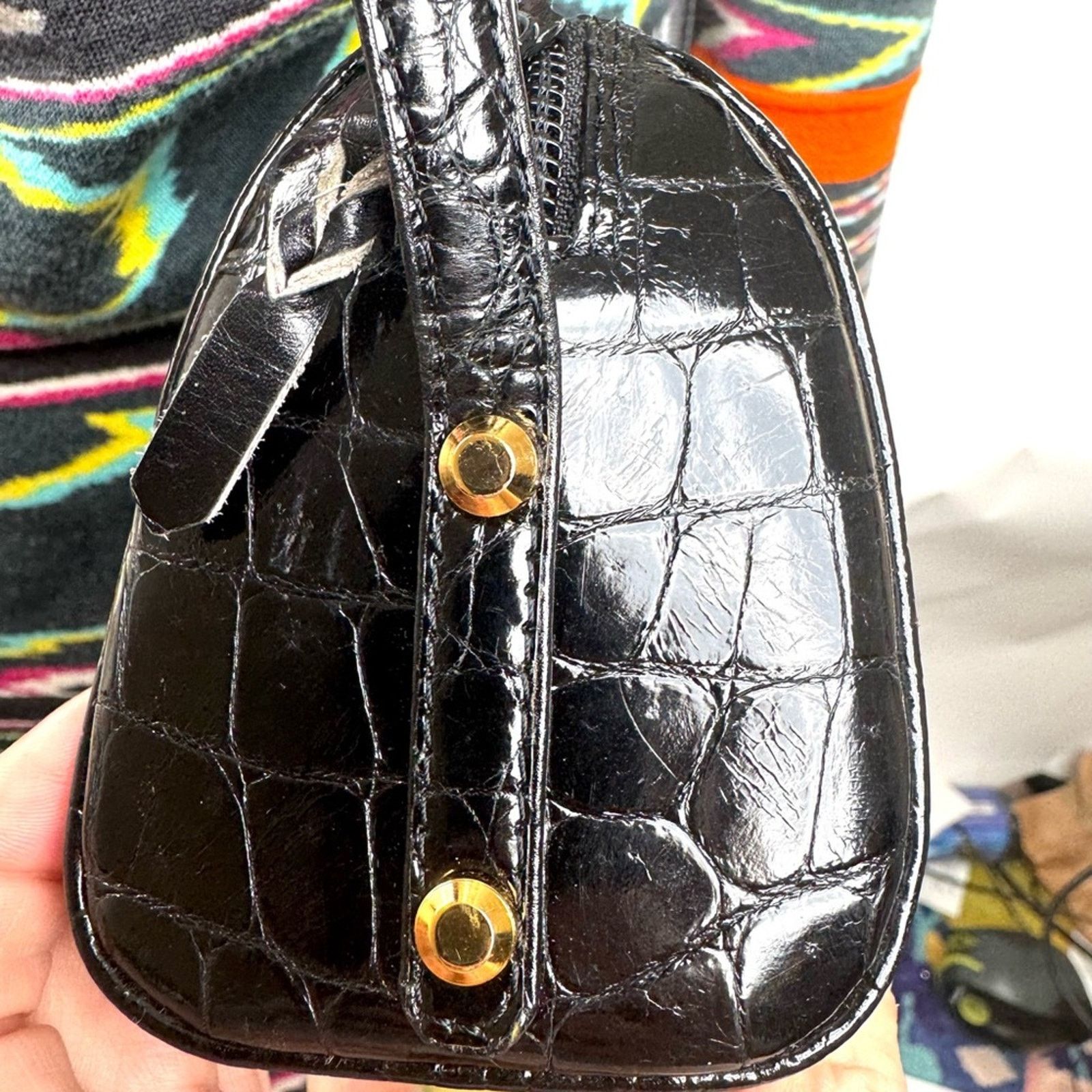 Other Mini black Crocodile Aigner 2 way bag can be worn Size ONE SIZE - 5 Thumbnail