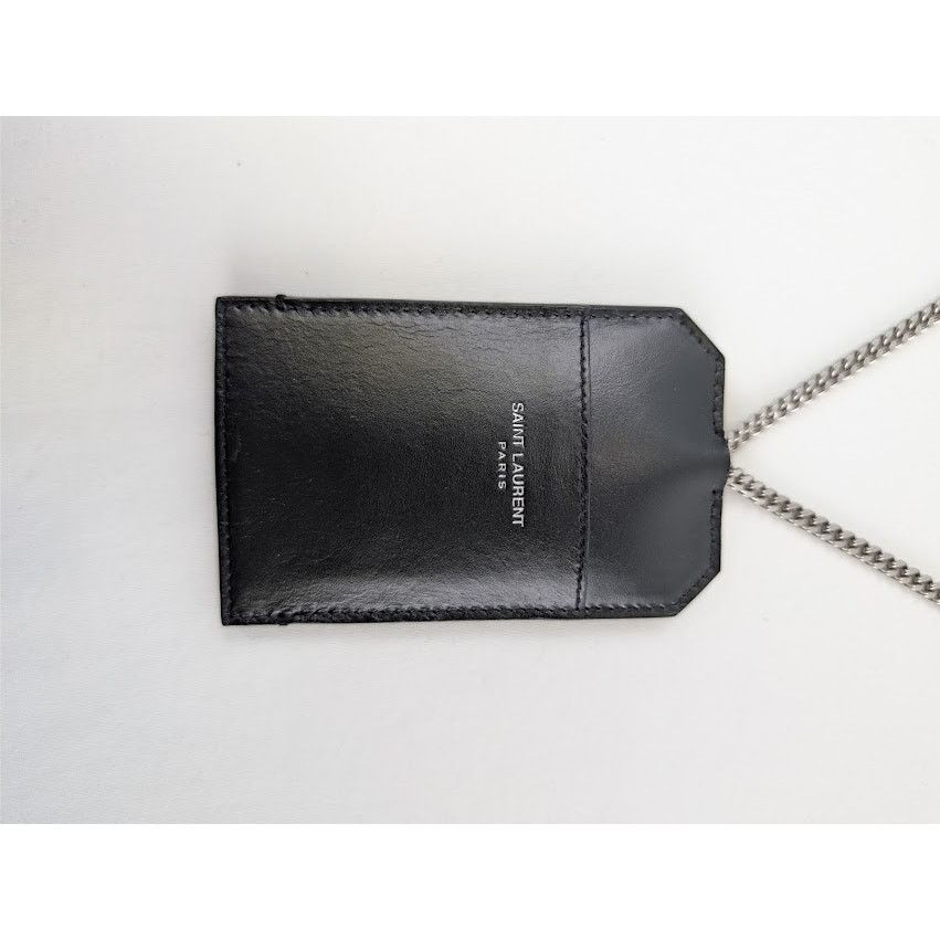 Saint Laurent Paris o1rshd1 Q:2 / Size: OS / Card Case With Chain Smooth Leather Size ONE SIZE - 3 Thumbnail