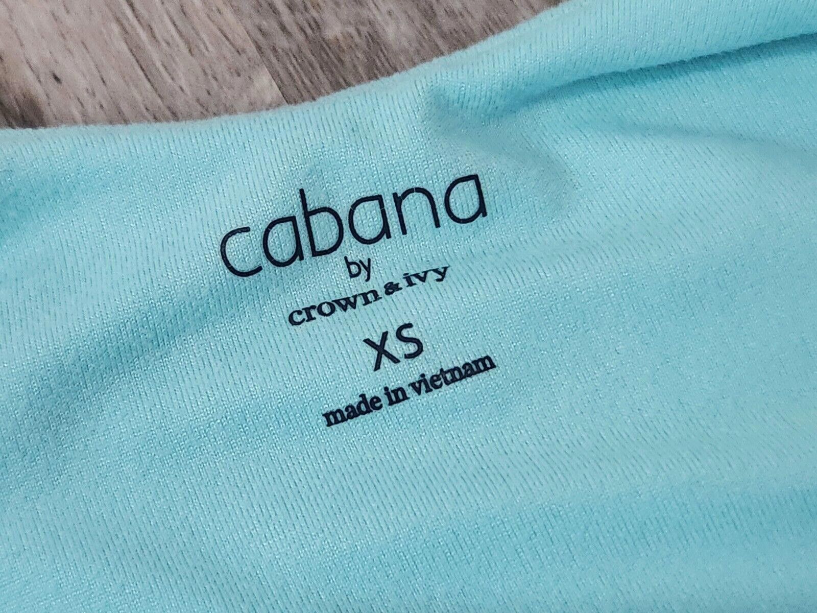 Designer Cabana By Crown And Ivy Bodysuit Lot Extra Small Black Aqua Size XS / US 0-2 / IT 36-38 - 3 Thumbnail