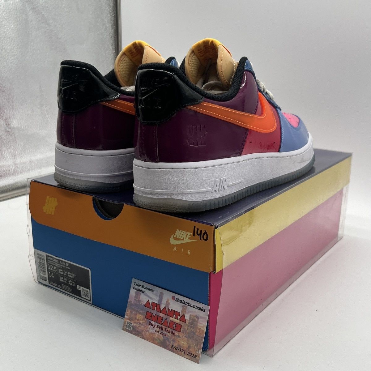 Nike Undefeated x air force 1 low total orange Size US 12.5 / EU 45-46 - 5 Thumbnail