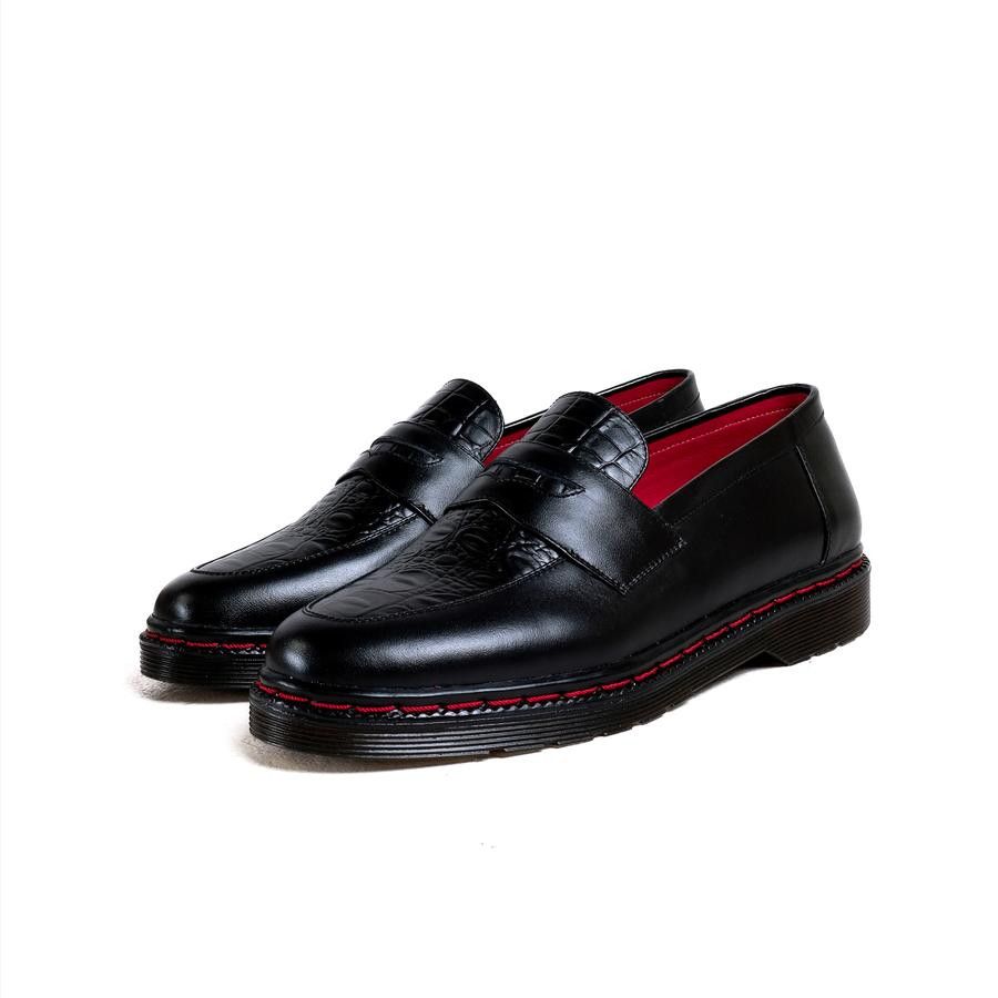 Genuine Leather × Simple Shoes Baldini Leather Loafer Black Size US 10 / EU 43 - 1 Thumbnail