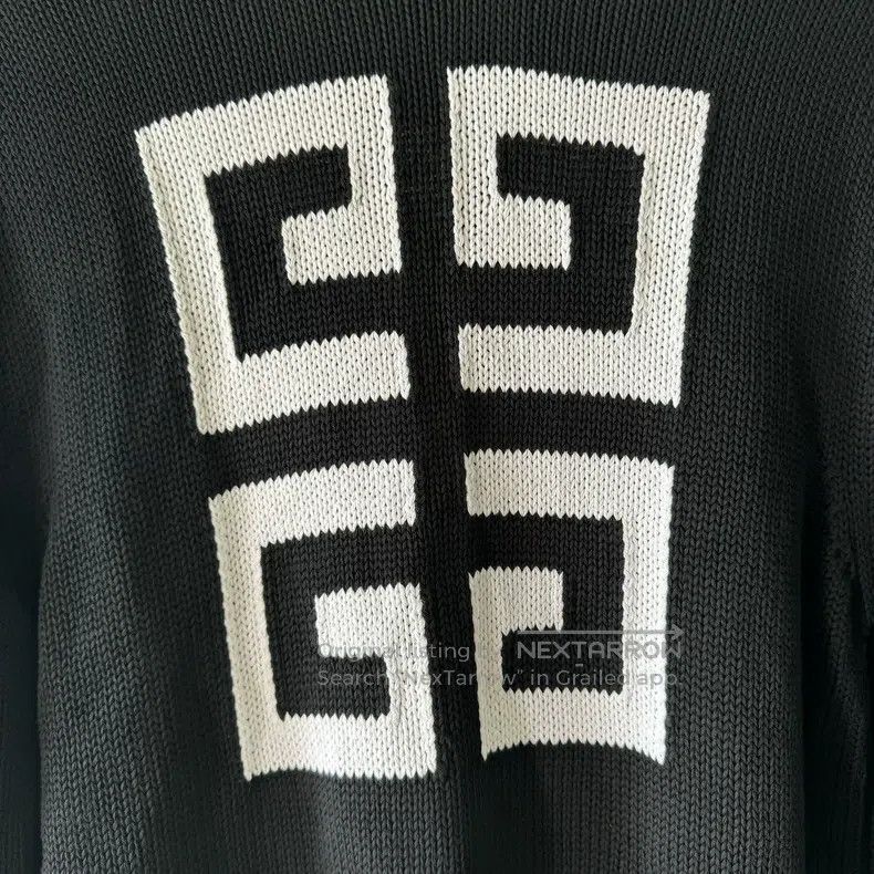 Givenchy Givenchy Black Quad Logo Knit Sweater Size US M / EU 48-50 / 2 - 6 Thumbnail
