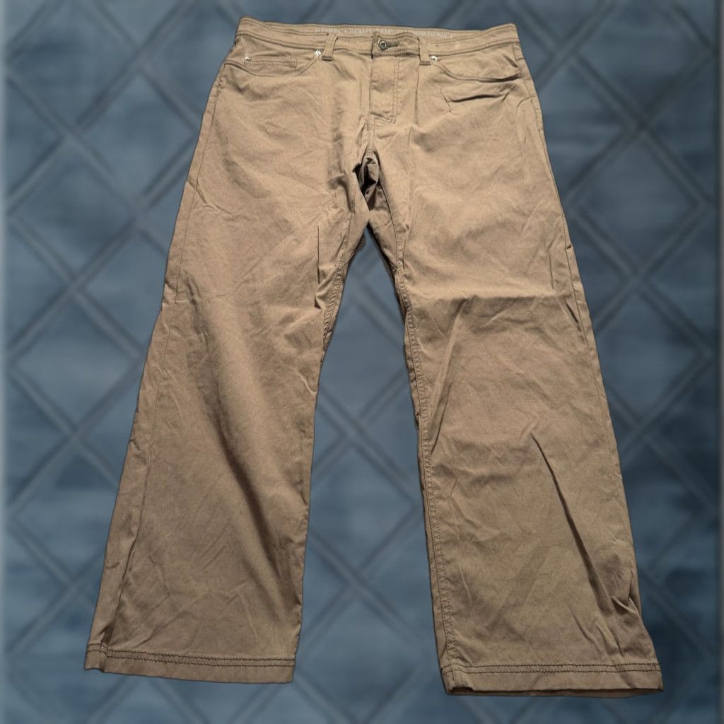 Prana prAna Pants Mens 36 Beige Hiking Nylon Stretch Quick Dry Outdoor Climbing 36x29 Khakis Slim Pockets Adjustable Waist Beig e Outdoor Mens Size US 36 / EU 52 - 1 Thumbnail