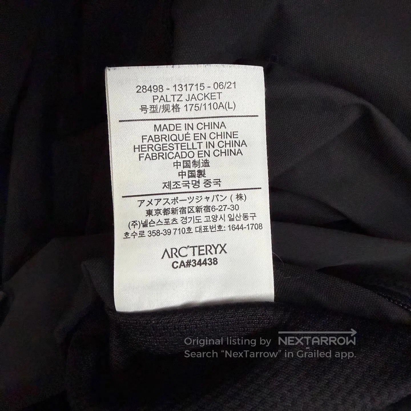 Arc'teryx Black Zip. Size US L / EU 52-54 / 3 - 5 Thumbnail
