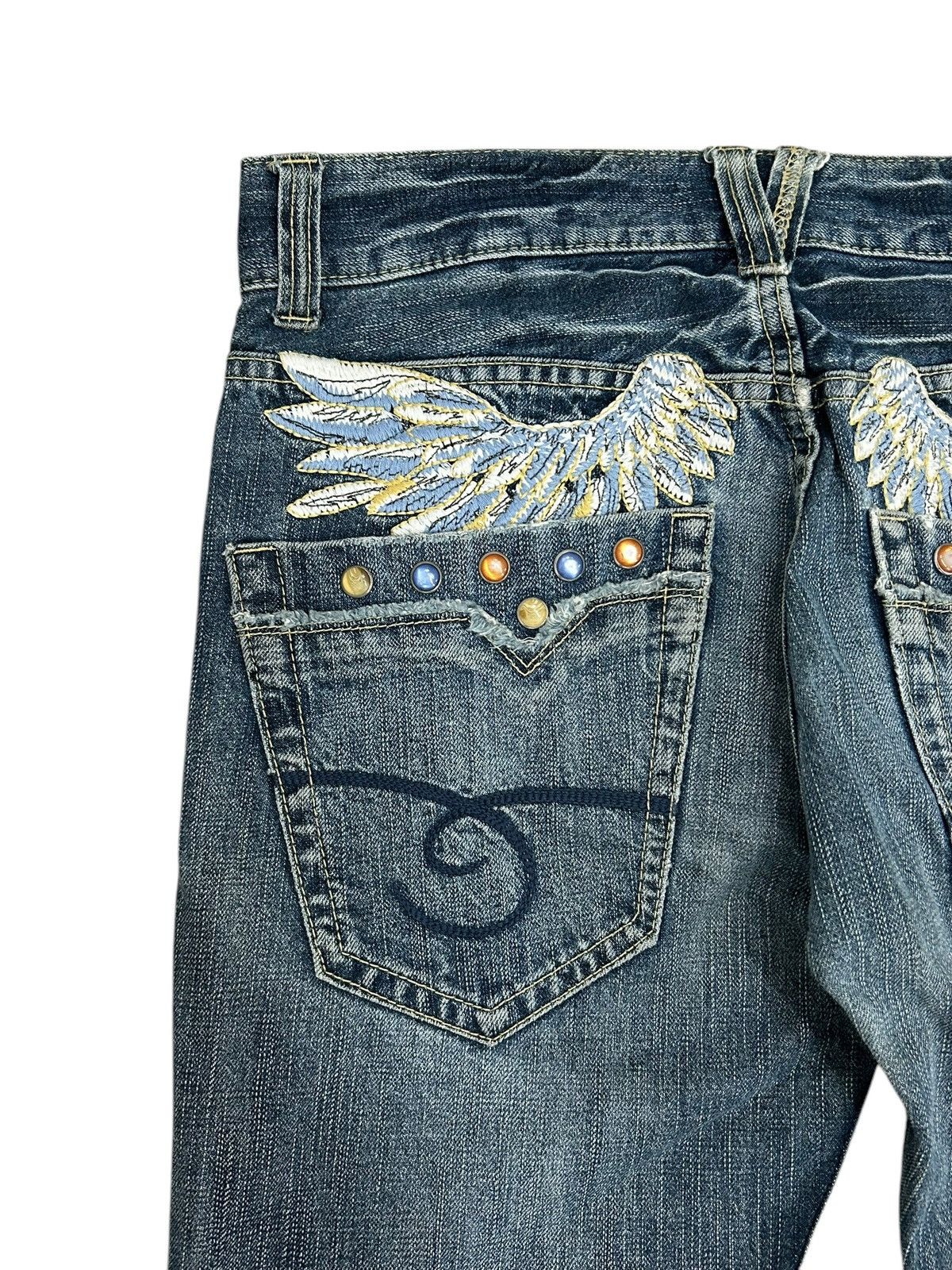 Japanese Brand × Tornado Mart Winger Japan Patch Embellishments Blue Way Distressed Jean Size US 31 - 19 Thumbnail