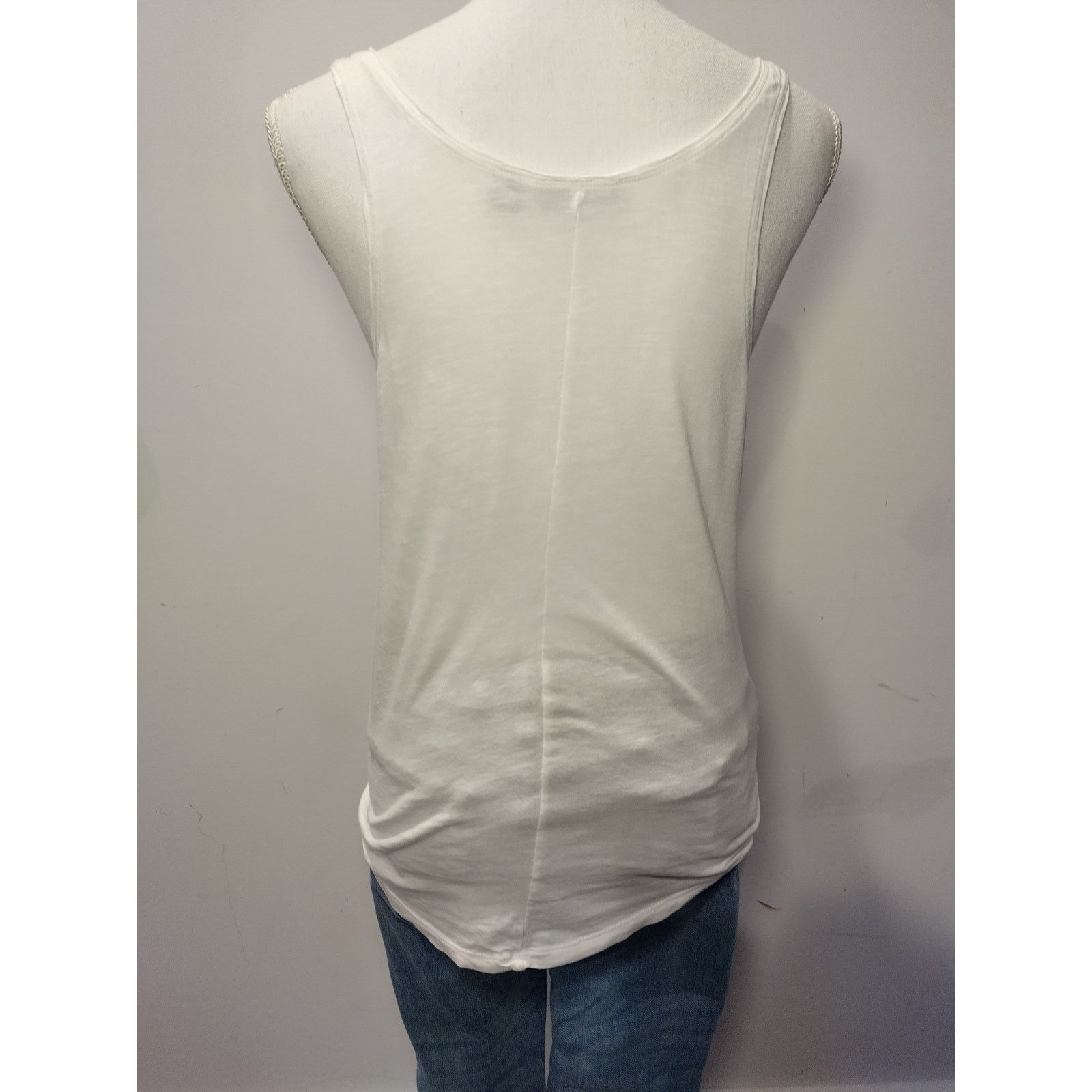 14th & Union 14th & Union Women Tank Top Tie Scoop Neck Sleeveless White Size S / US 4 / IT 40 - 4 Thumbnail