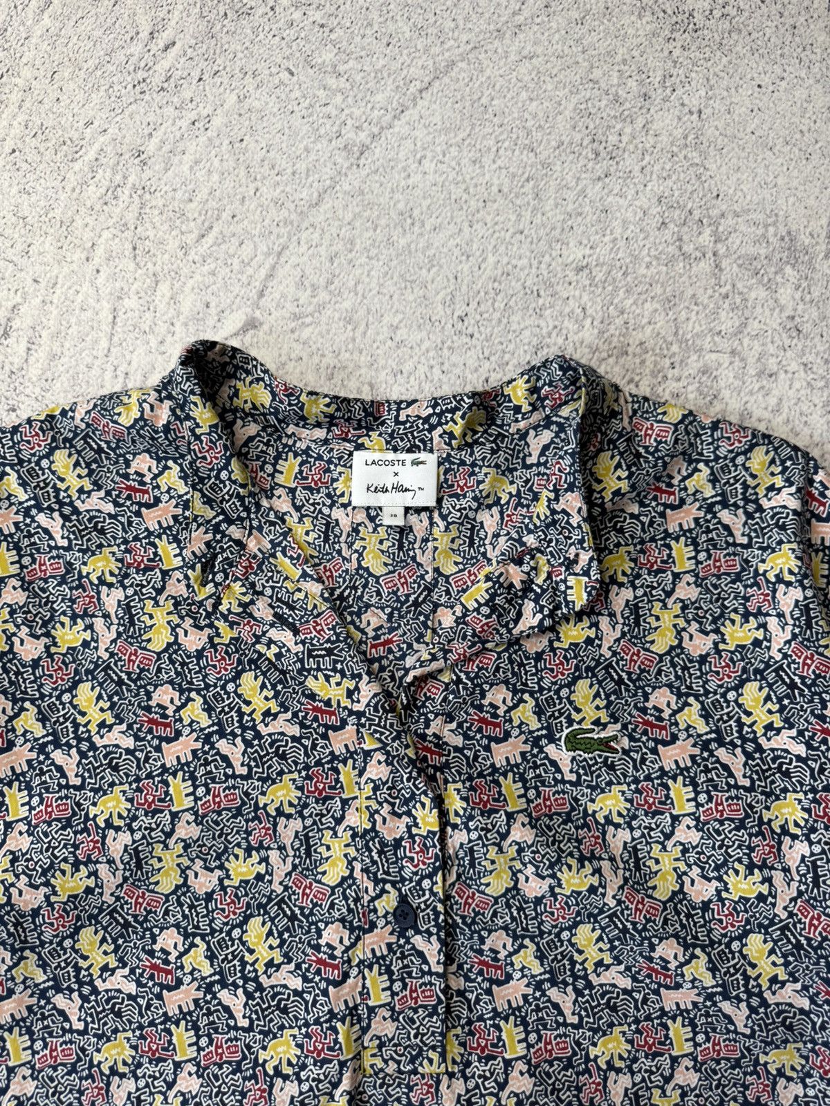 Japanese Brand Lacoste & Keith Haring Monogram Polo Shirt Y2K Size XS / US 0-2 / IT 36-38 - 13 Thumbnail