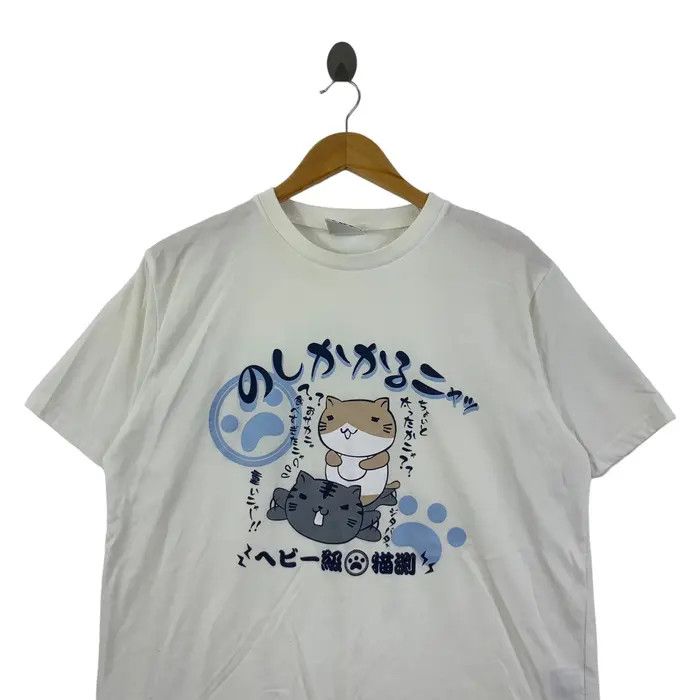 Vintage NECOBUCHI SAN LINE Character Cat Fight Tee Shirt Size L / US 10 / IT 46 - 2 Thumbnail