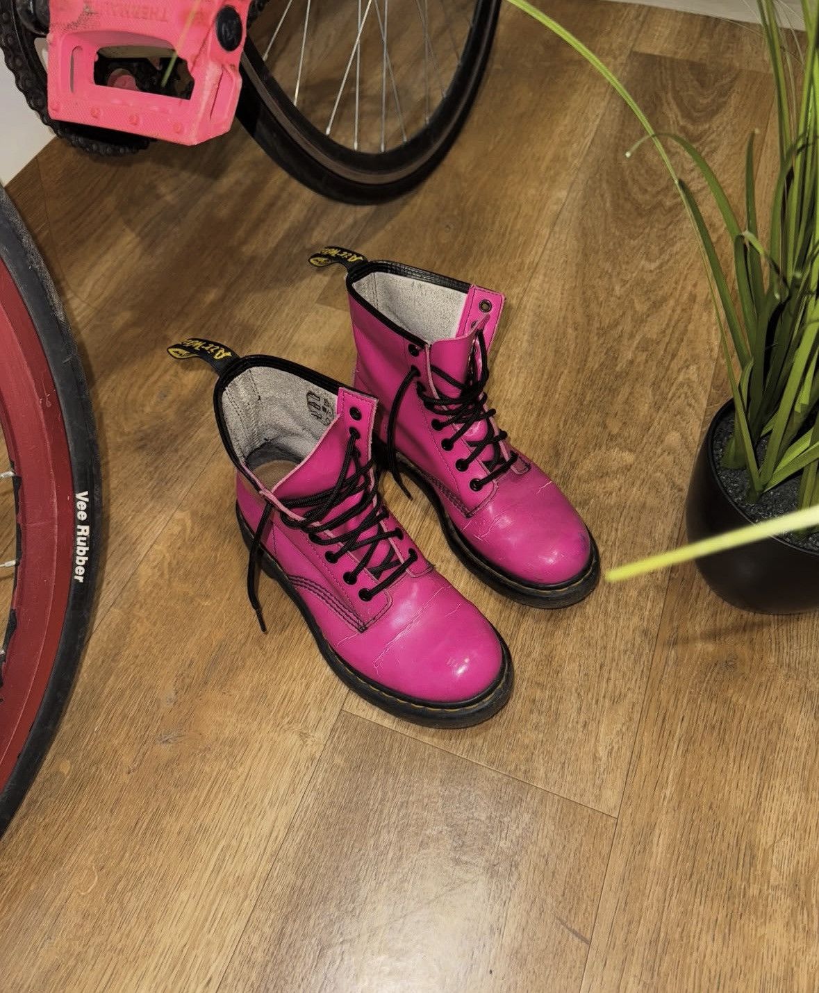 Dr. Martens VINTAGE DR. MARTENS PINK RAIN BOOTS Size US 7 / IT 37 - 1 Thumbnail