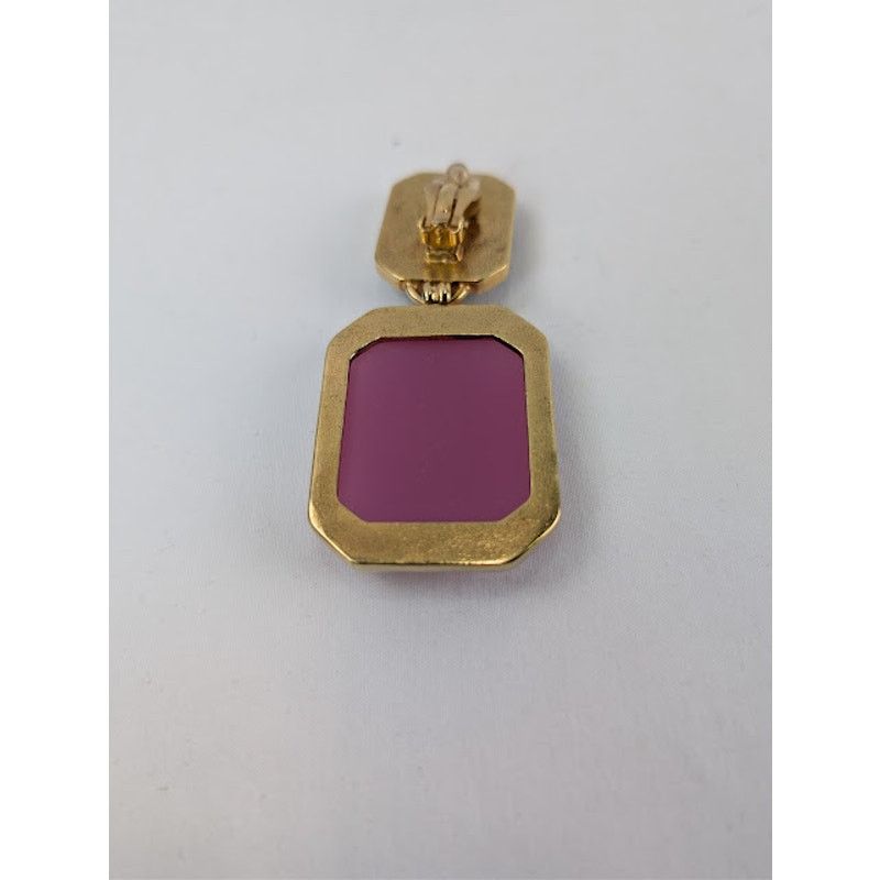 Saint Laurent Paris o1rshd1 Size: OS / Octagon Earring in Metal and Resin Multi Size ONE SIZE - 6 Thumbnail