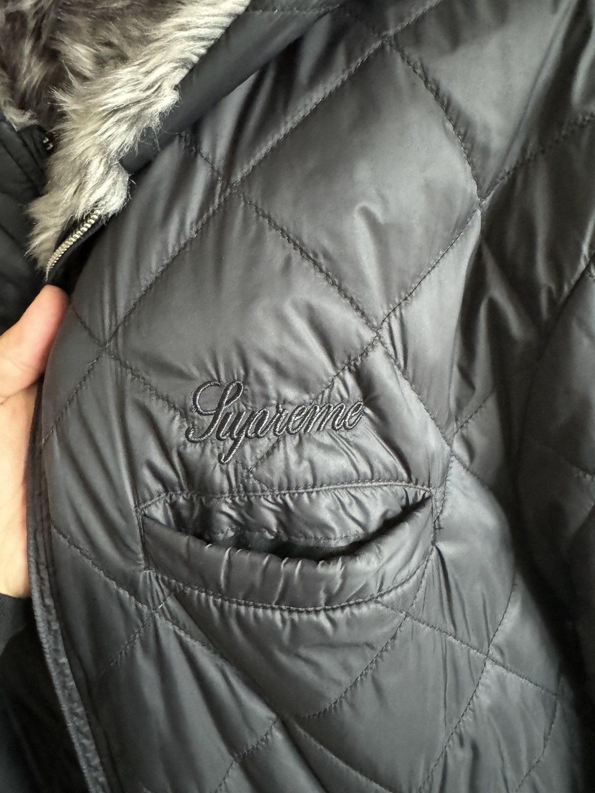 Supreme SUPREME fuax Pelz Wendejacke mit kaputze schwarz Size US L / EU 52-54 / 3 - 4 Thumbnail