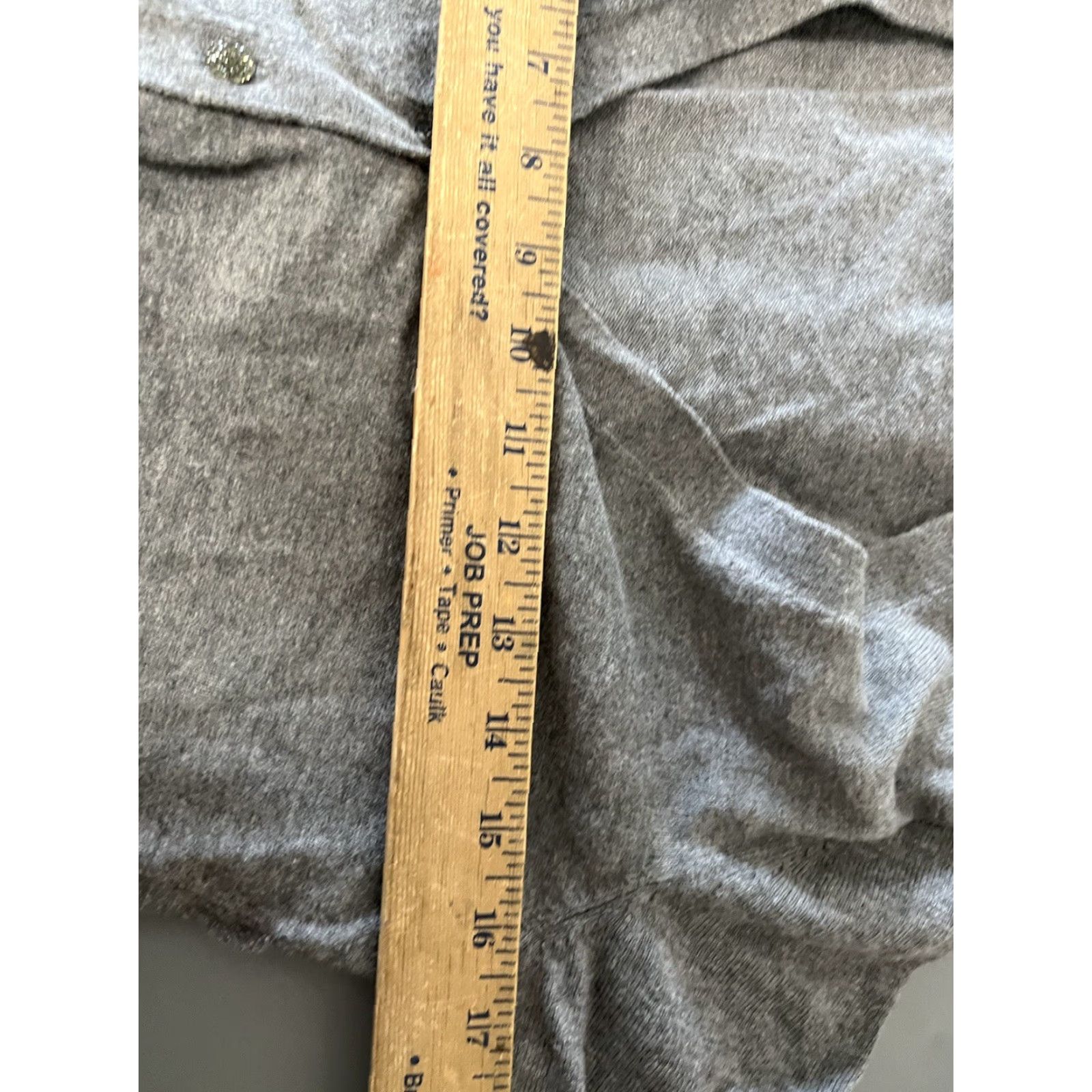 Avenue 7th Avenue Design Studio New York & Co Womens Cardigan M Gray Button Up Sweater Knit Cotton Blend Round Neck Long Sleeve Size M / US 6-8 / IT 42-44 - 5 Thumbnail