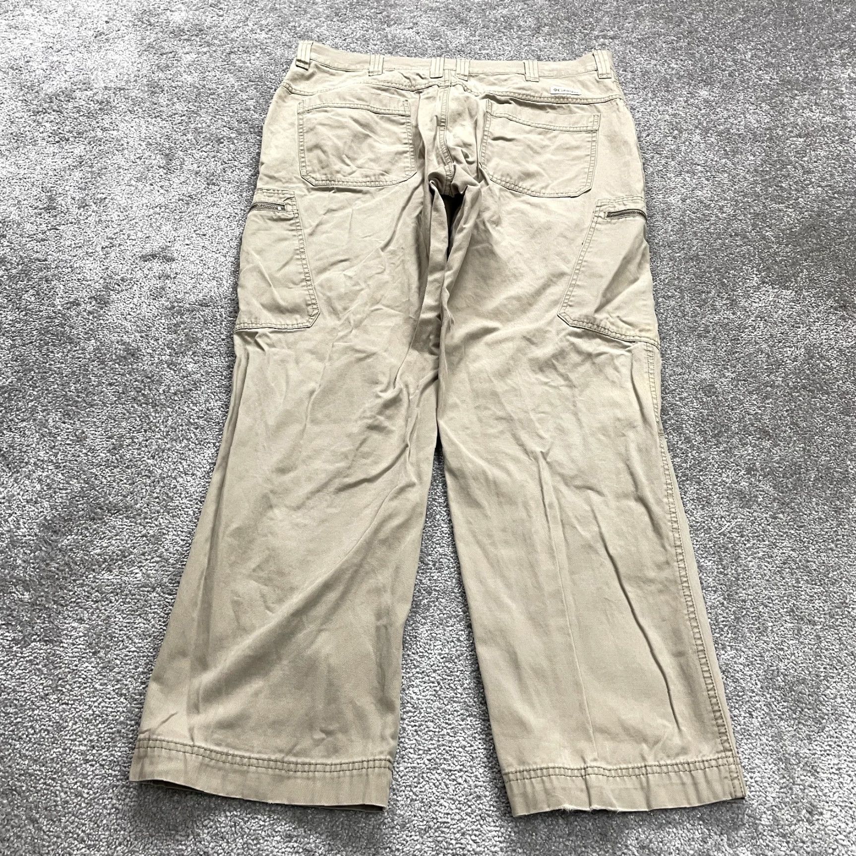Vintage VINTAGE Columbia Cargo Pants Men 38 Brown Cotton Straight Leg Flat Front Casual Workwear Size US 38 / EU 54 - 2 Thumbnail