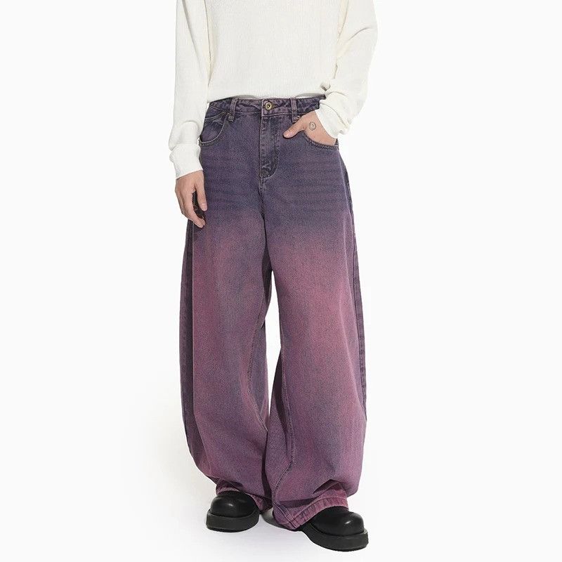 Jean Casual Gradient Color Wide Leg Denim Size US 32 / EU 48 - 1 Thumbnail