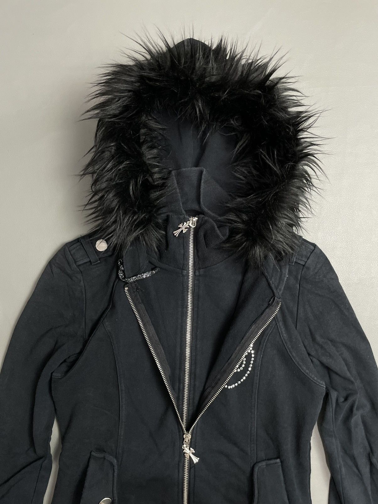 If Six Was Nine Gothic Double layer Fur Hoodie Size M / US 6-8 / IT 42-44 - 3 Thumbnail