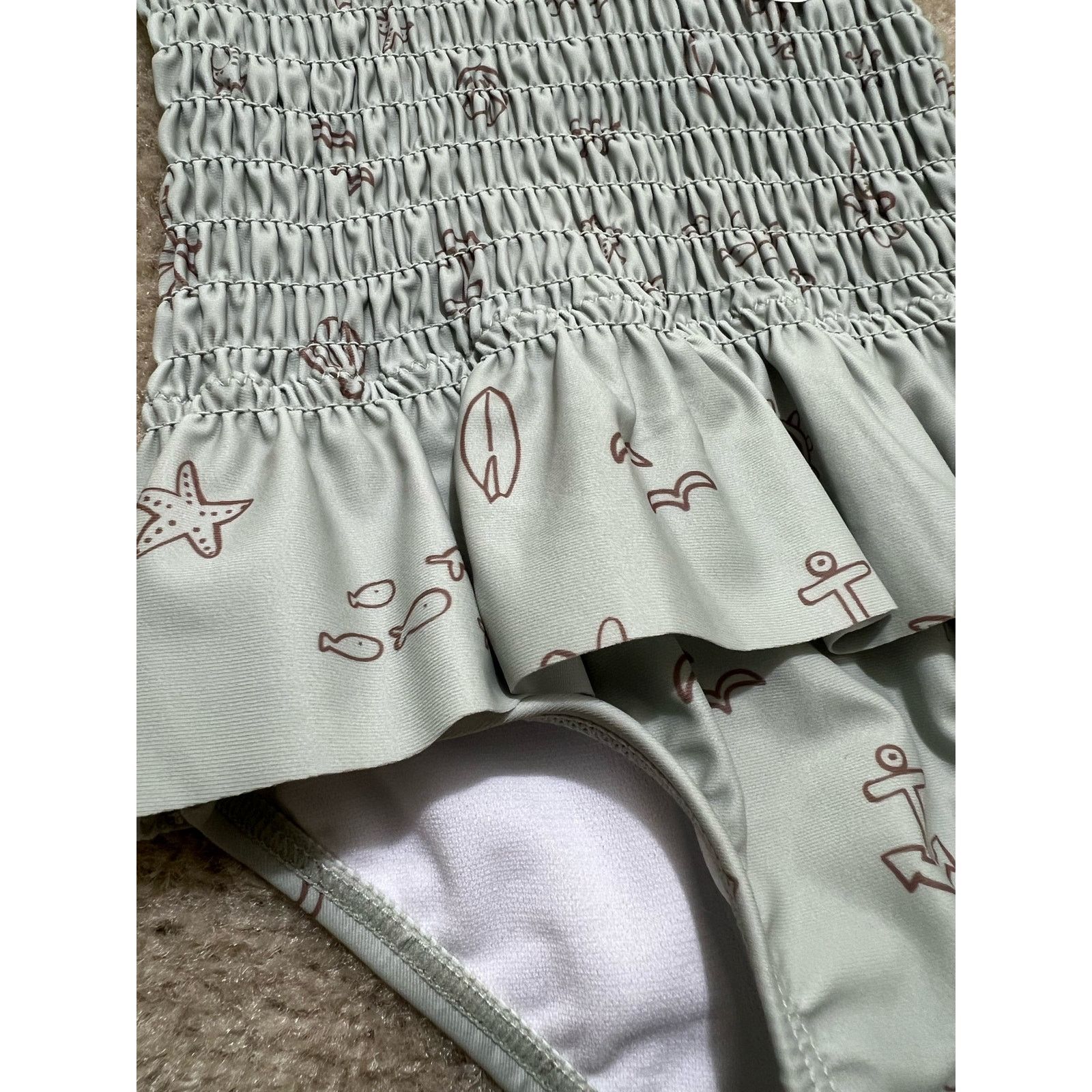 Other NWT-Gerber Modern Moments Baby Girl Swimsuit Ruffles 12M Size ONE SIZE - 8 Thumbnail