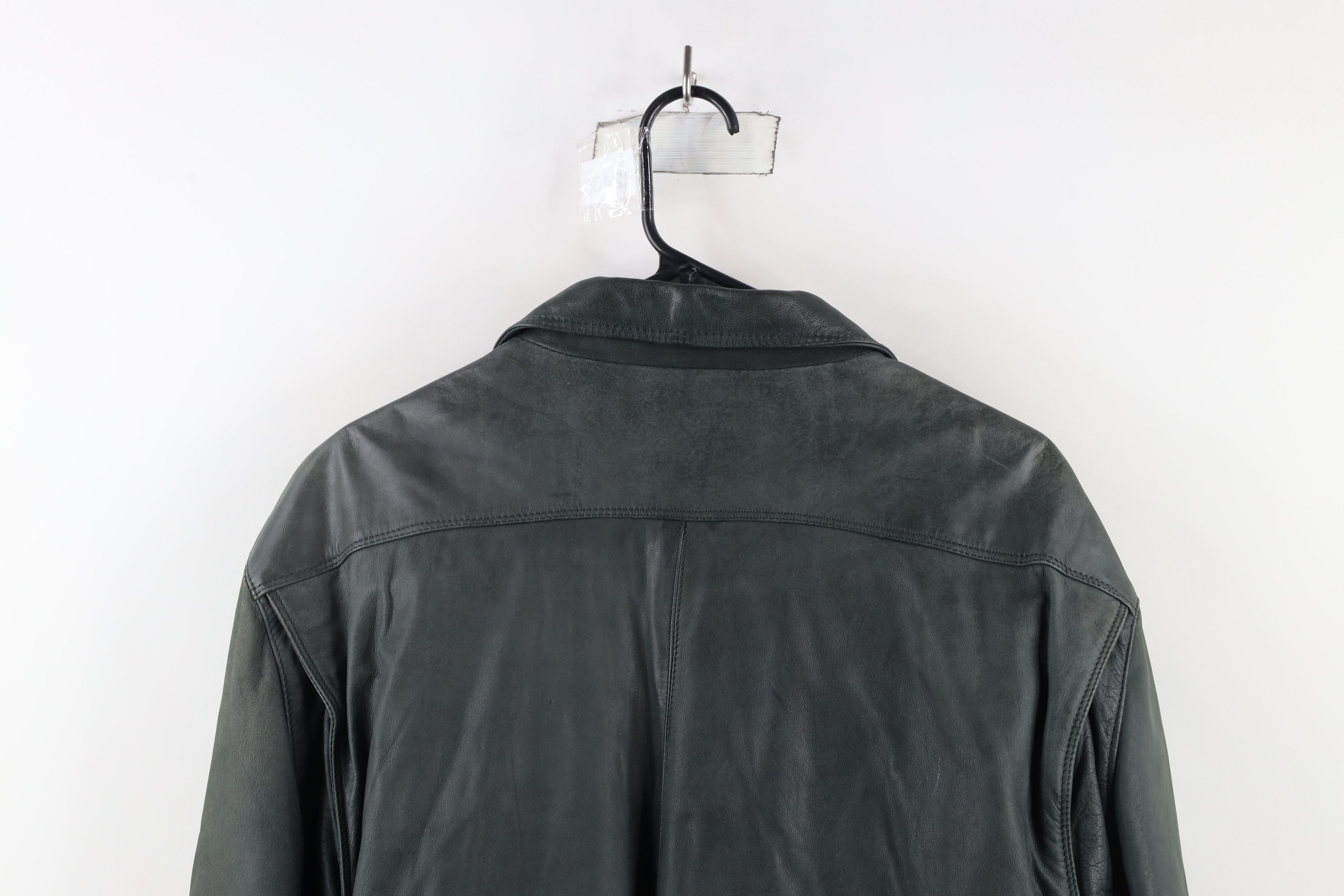 Vintage Vintage 90s Streetwear Quilted Leather Flight Bomber Jacket Size US L / EU 52-54 / 3 - 11 Thumbnail