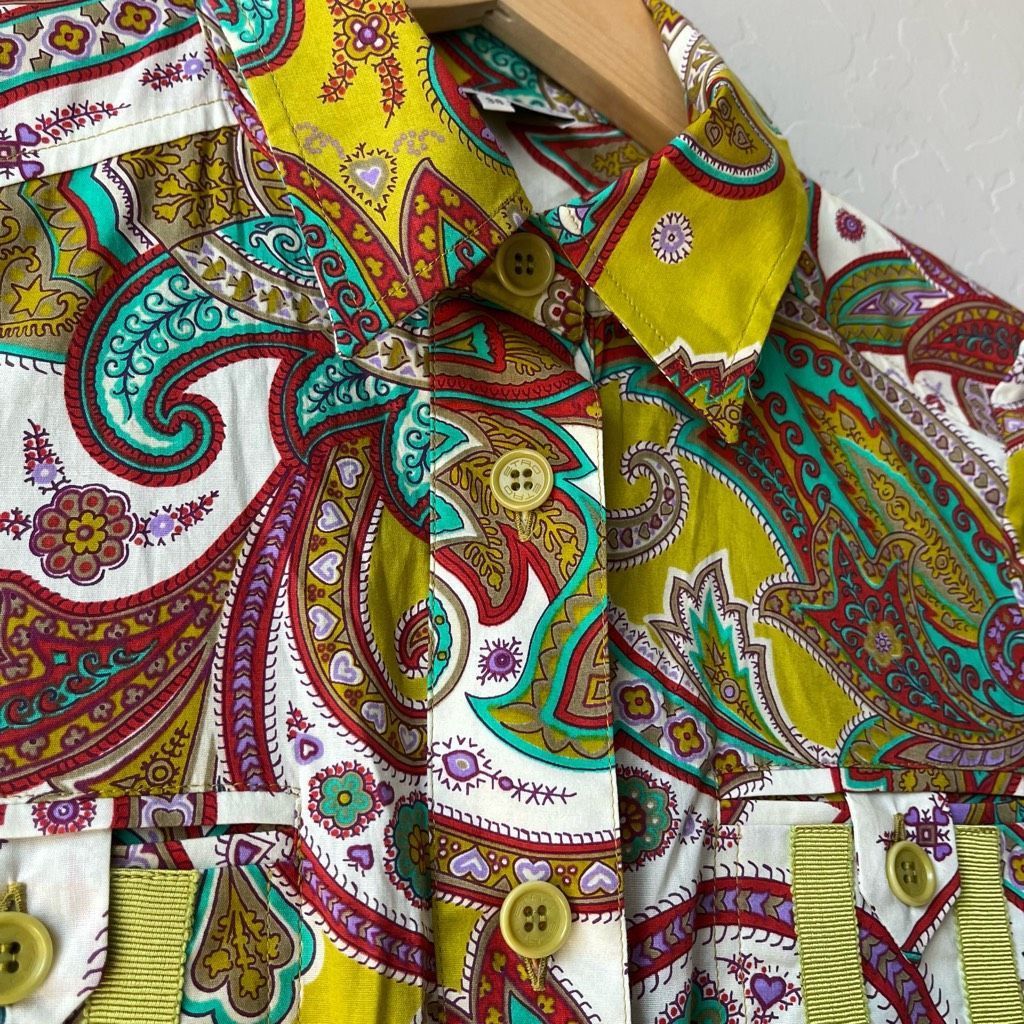 Etro NEW ETRO Dress Paisley Print Collared Button Down Shirt Dres Size XS / US 0-2 / IT 36-38 - 5 Thumbnail