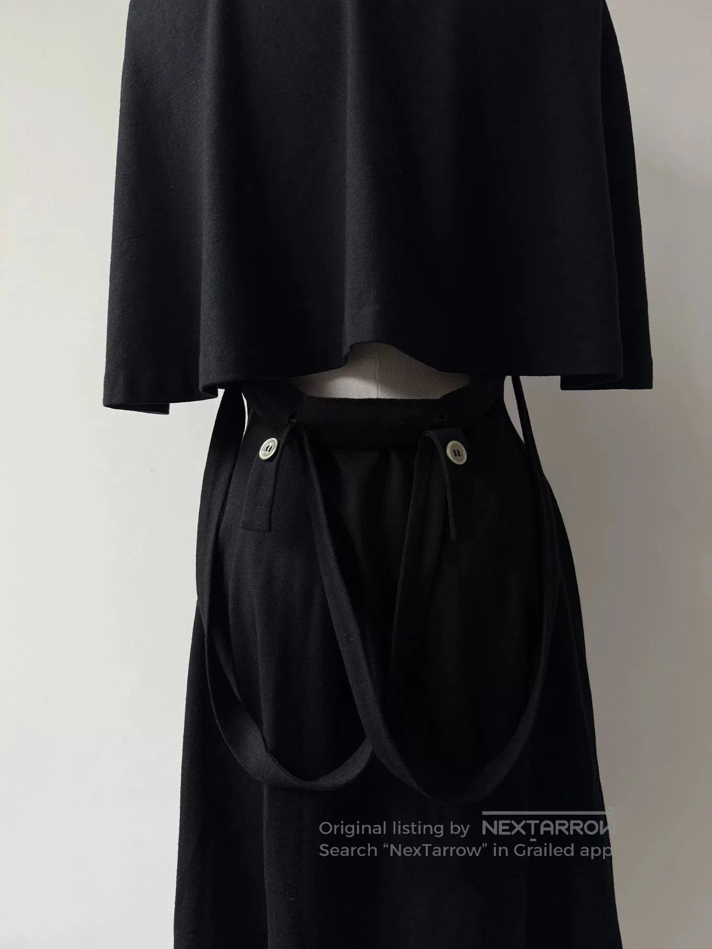 Y's Yohji Yamamoto Y's Black Cape Coat. Size XXS / US 00 / IT 34 - 2 Thumbnail