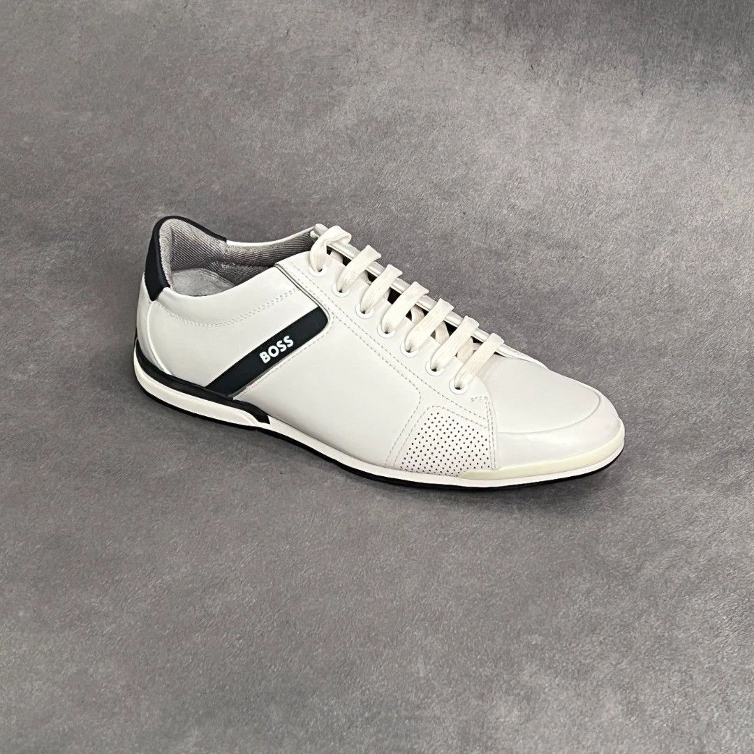 Hugo Boss HUGO BOSS White Leather Breathable Casual Sneakers Size US 9 / EU 42 - 6 Thumbnail