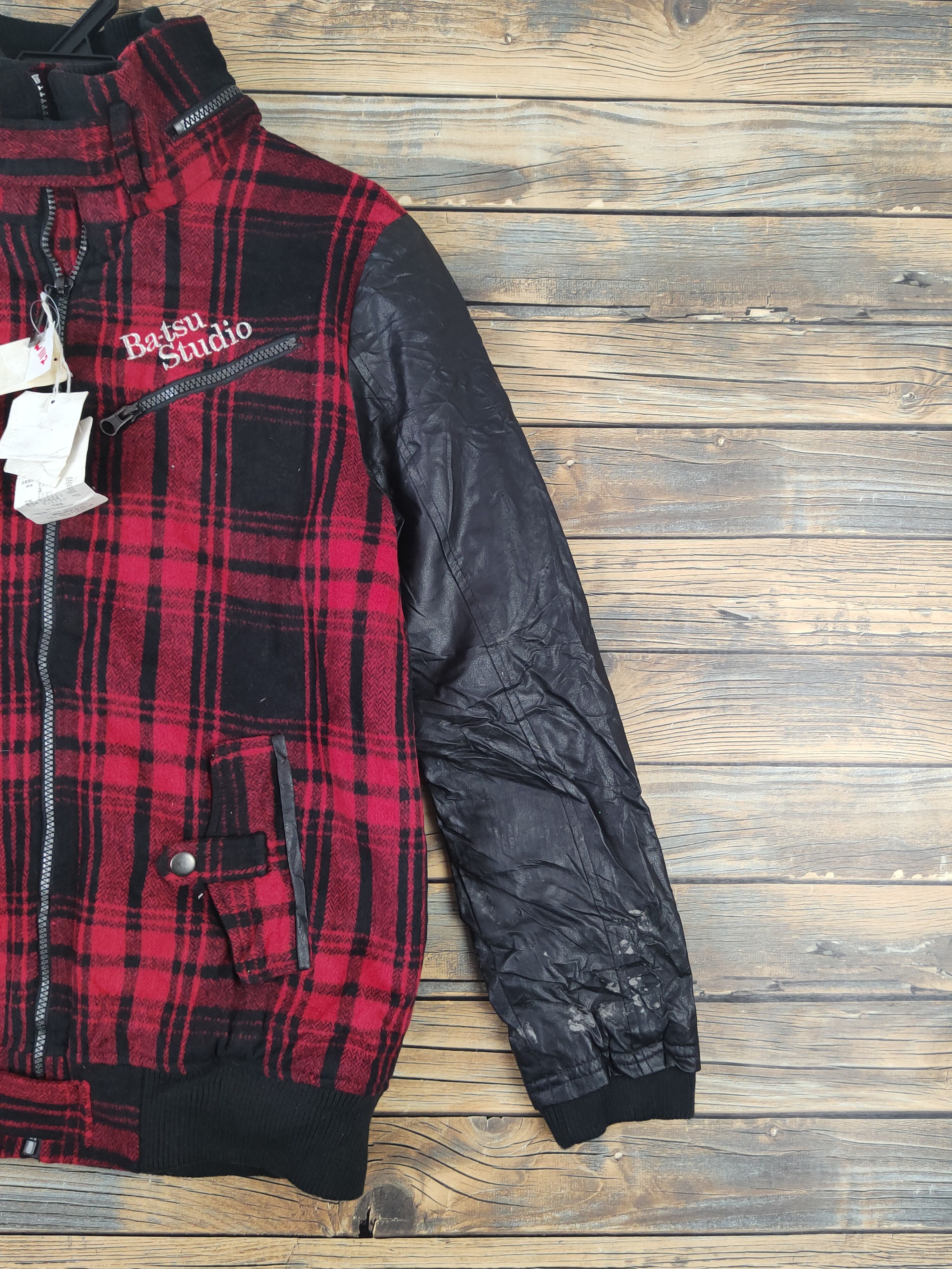 Japanese Brand × Vintage Ba-tsu Studio Red Black checkered Jackets #W1112 Size US S / EU 44-46 / 1 - 7 Thumbnail