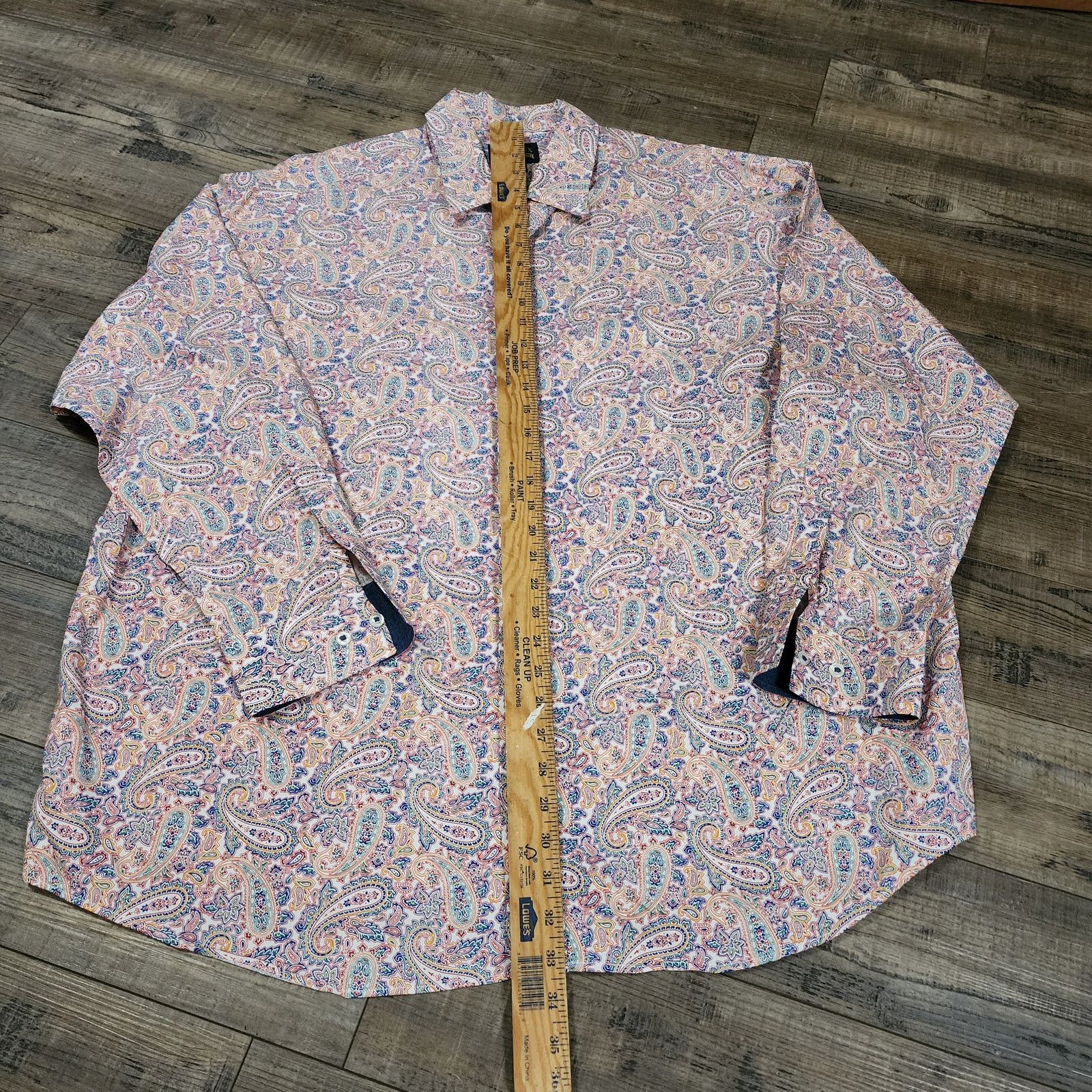 Cremieux Cremieux Men's Paisley button up shirt long sleeve 2X 2335 Size US XXL / EU 58 / 5 - 2 Thumbnail