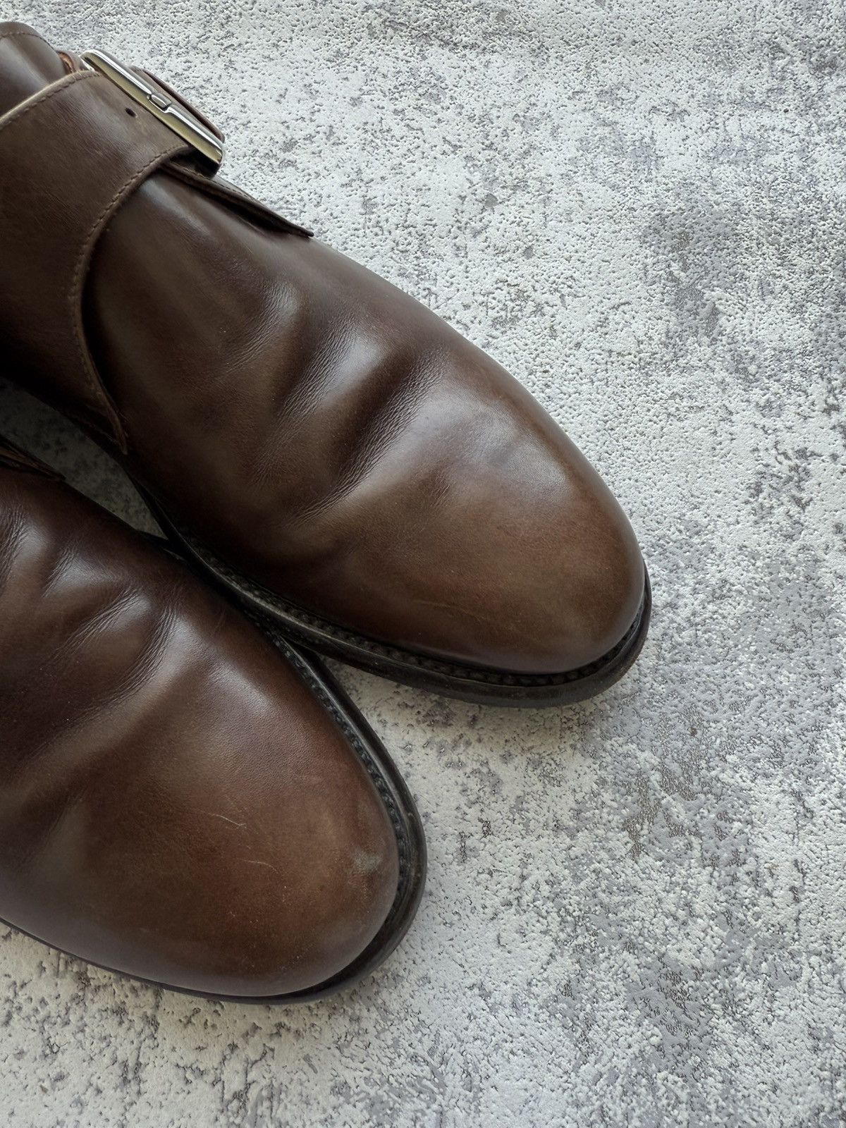 Bruno Magli BRUNO MAGLI Lucio Dark Brown Leather Single Monk Shoe Size US 11 / EU 44 - 6 Thumbnail