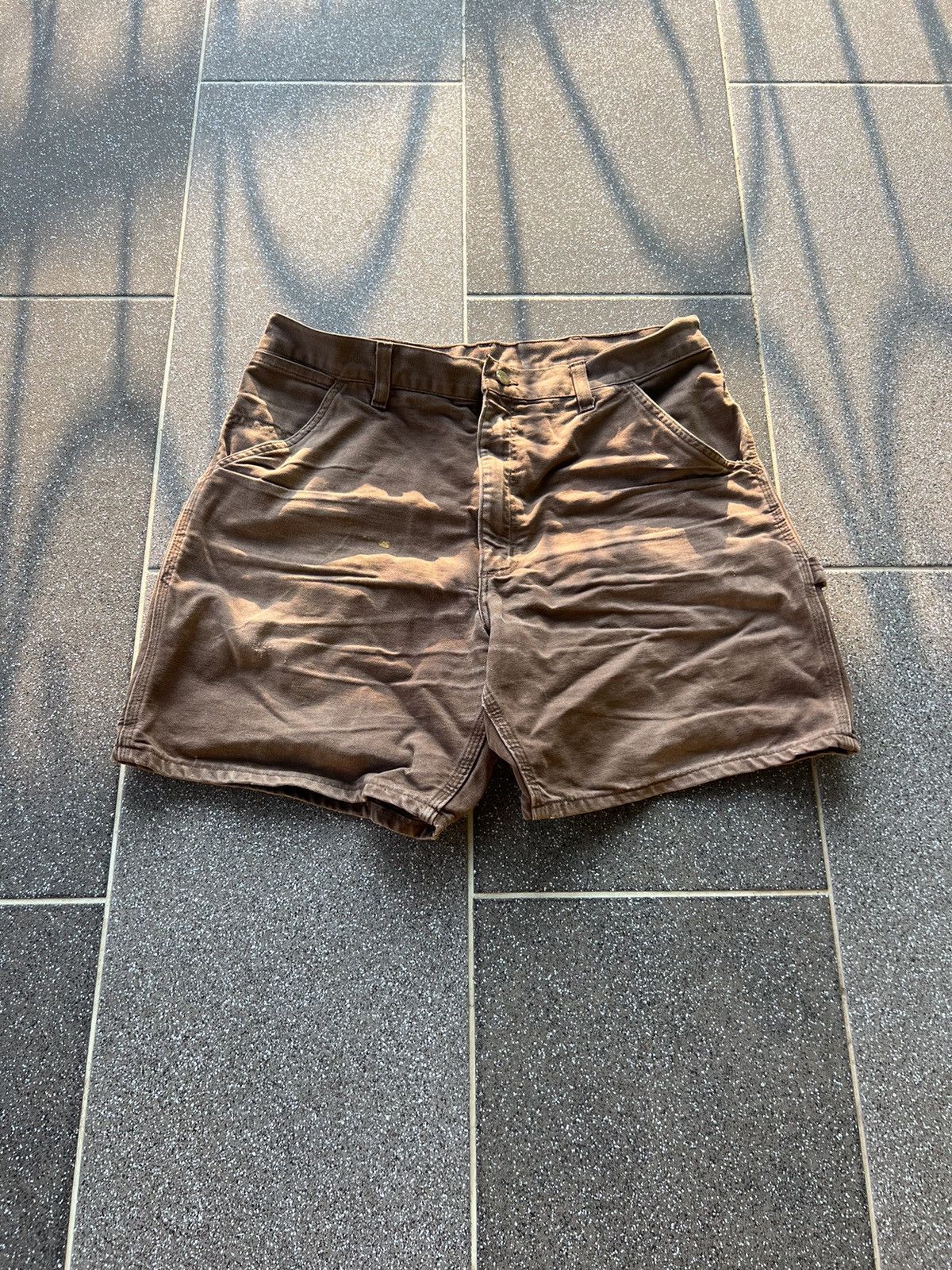 Carhartt × Vintage Carhartt Shorts Carpenter cargo Work Shorts Y2K Size US 36 / EU 52 - 4 Thumbnail
