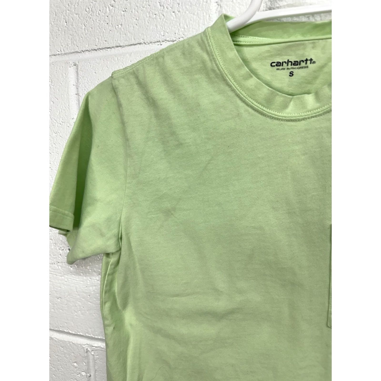 Carhartt Carhartt Short Sleeve Pocket Tee Green Men's Small Size US 29 - 3 Thumbnail