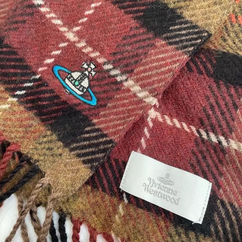 Vivienne Westwood Vivienne Westwood Red checkered scarf Size ONE SIZE - 3 Thumbnail