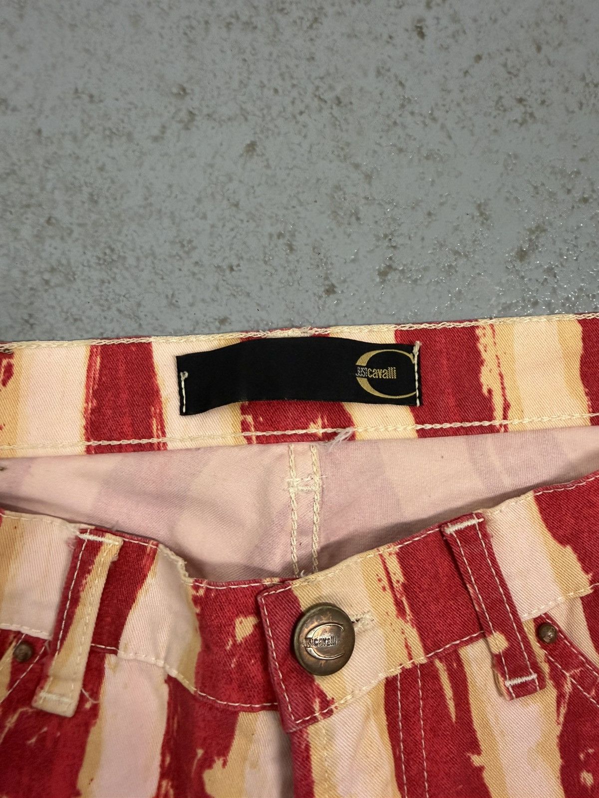 Just Cavalli Vintage Just Cavalli Stripe Overprinted Jeans Size 26" / US 2 / IT 38 - 6 Thumbnail