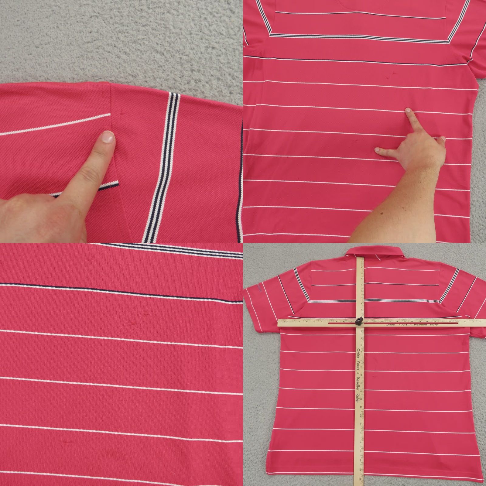 Vintage Tour Issued Polo Men XL Fairway & Greene Shirt Performance Tech Sponsor Shirt Polo Men XL Pink Sports USA Dicky Pride Mens Size US XL / EU 56 / 4 - 9 Thumbnail