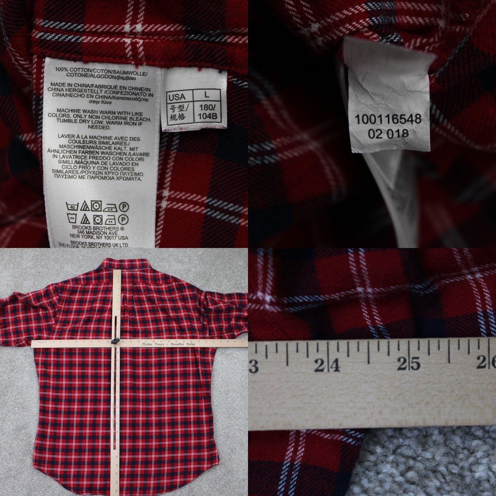 Brooks Brothers Brooks Brothers Regent Flannel Shirt Mens Large Red/Black Buffalo Plaid Cotton Shirt Size US L / EU 52-54 / 3 - 8 Thumbnail