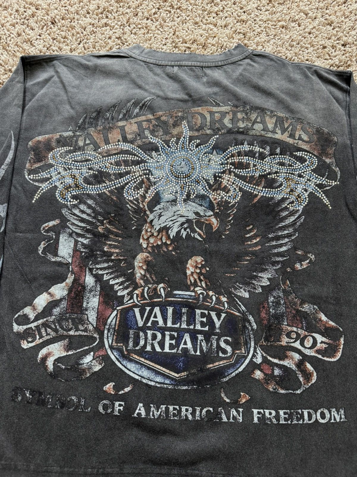 Vale Vale Forever Valley Black Bling Long Sleeve Tee Shirt L/S Size US S / EU 44-46 / 1 - 8 Thumbnail