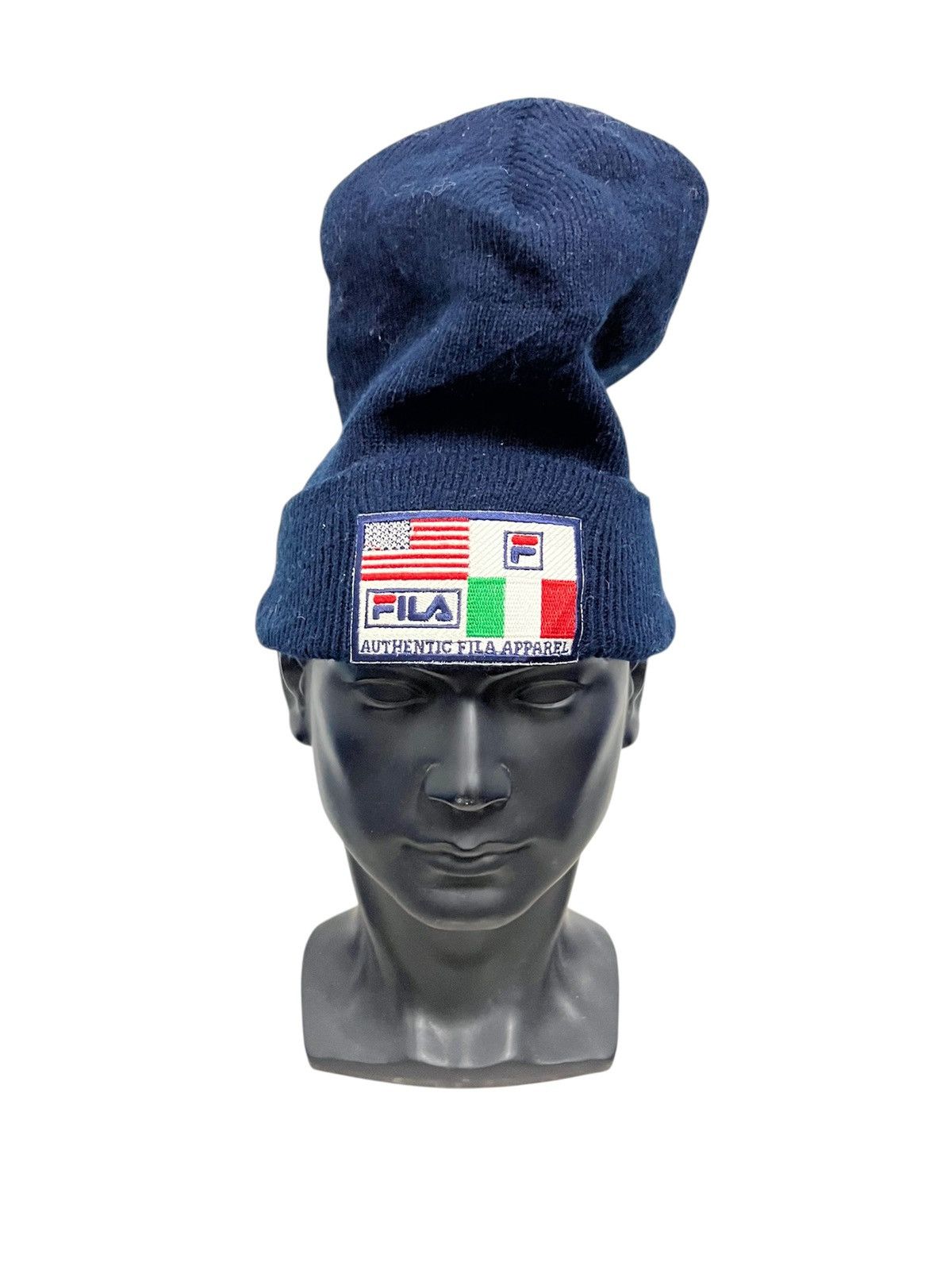 Vintage Fila Big Logo Beanie Hat