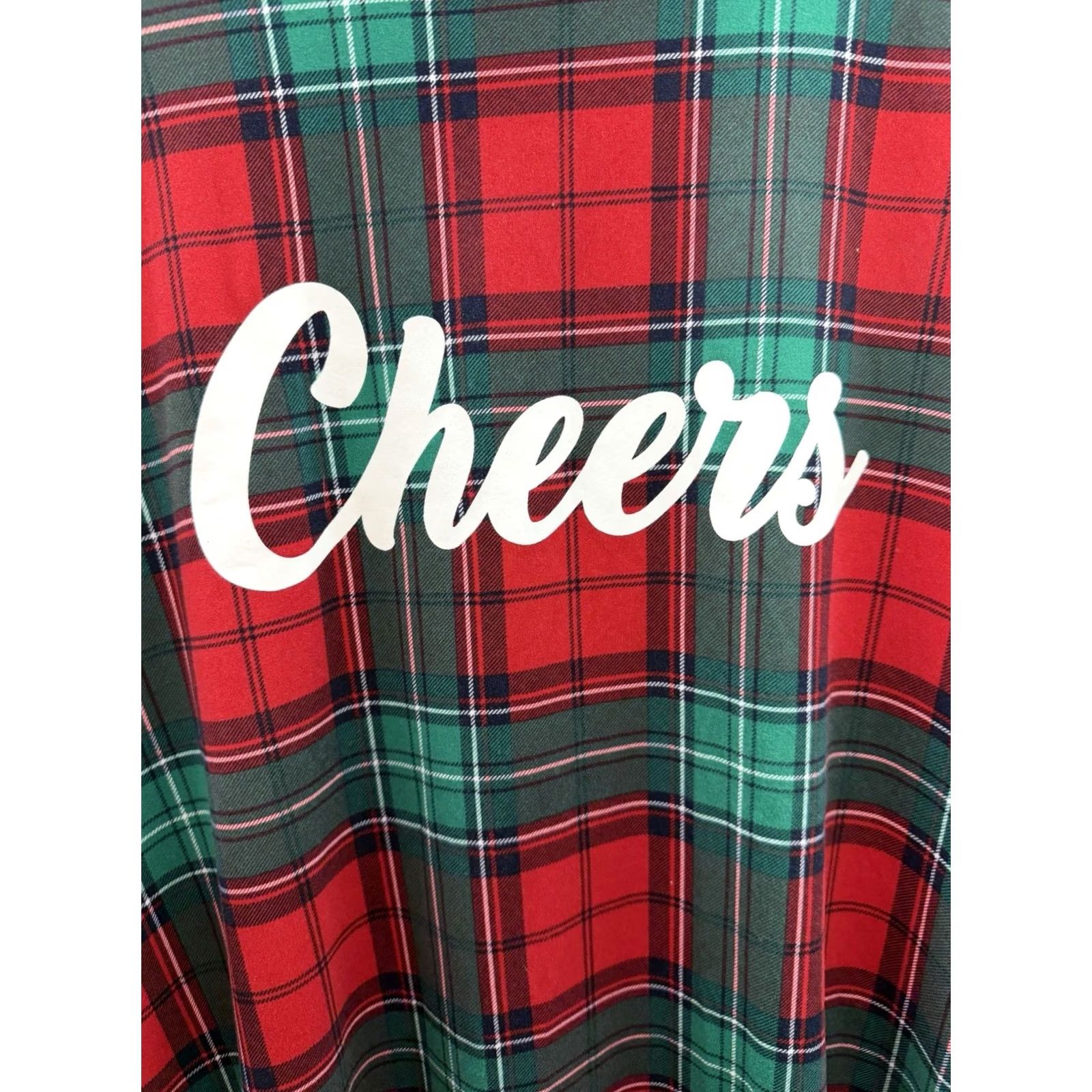 Vintage Joyspun Womens Pajama Nightgown Mumu 2X Holiday Plaid Short Sleeve Red Knit 2X Womens Nightgown Pajama Holiday Bar? Size ONE SIZE - 3 Thumbnail