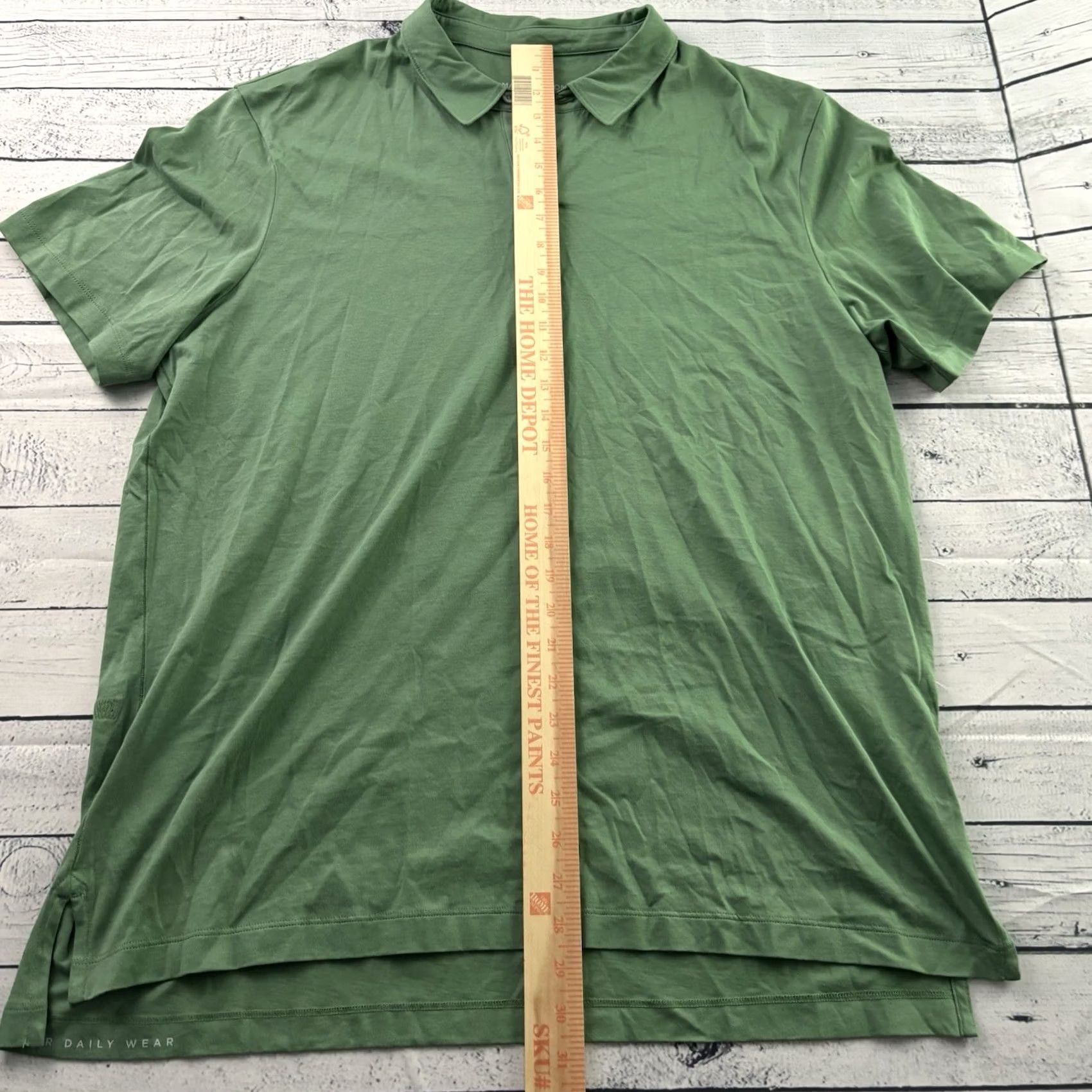 Vintage Mack Weldon Short Sleeve Pima Cotton Button-Up Polo Shirt Men's XXL Green Size US XXL / EU 58 / 5 - 3 Thumbnail
