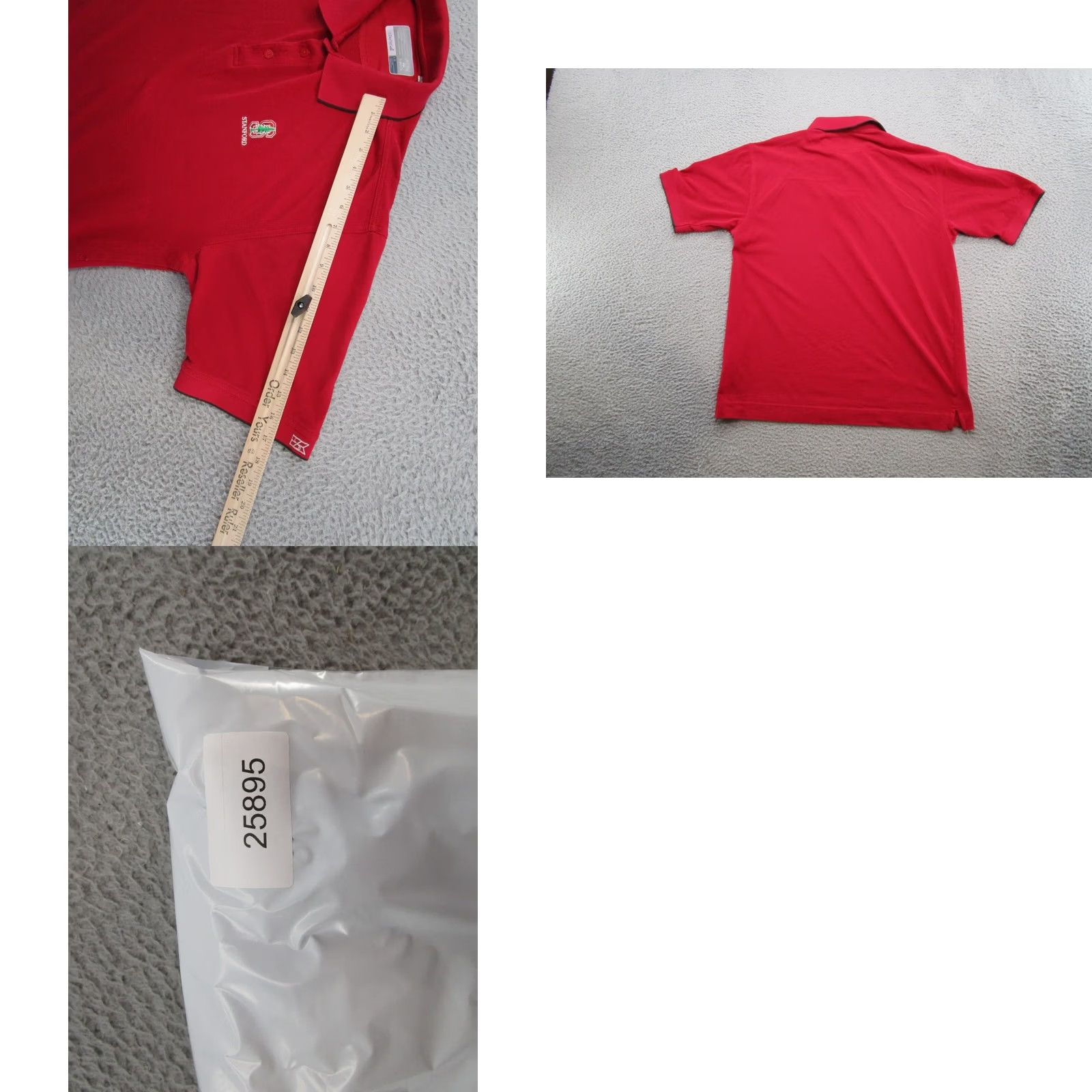Cutter & Buck Cutter & Buck Men's Stanford University Golf Polo Shirt Size L Red Dry Tec Sports University Championship Polo Size US L / EU 52-54 / 3 - 8 Thumbnail