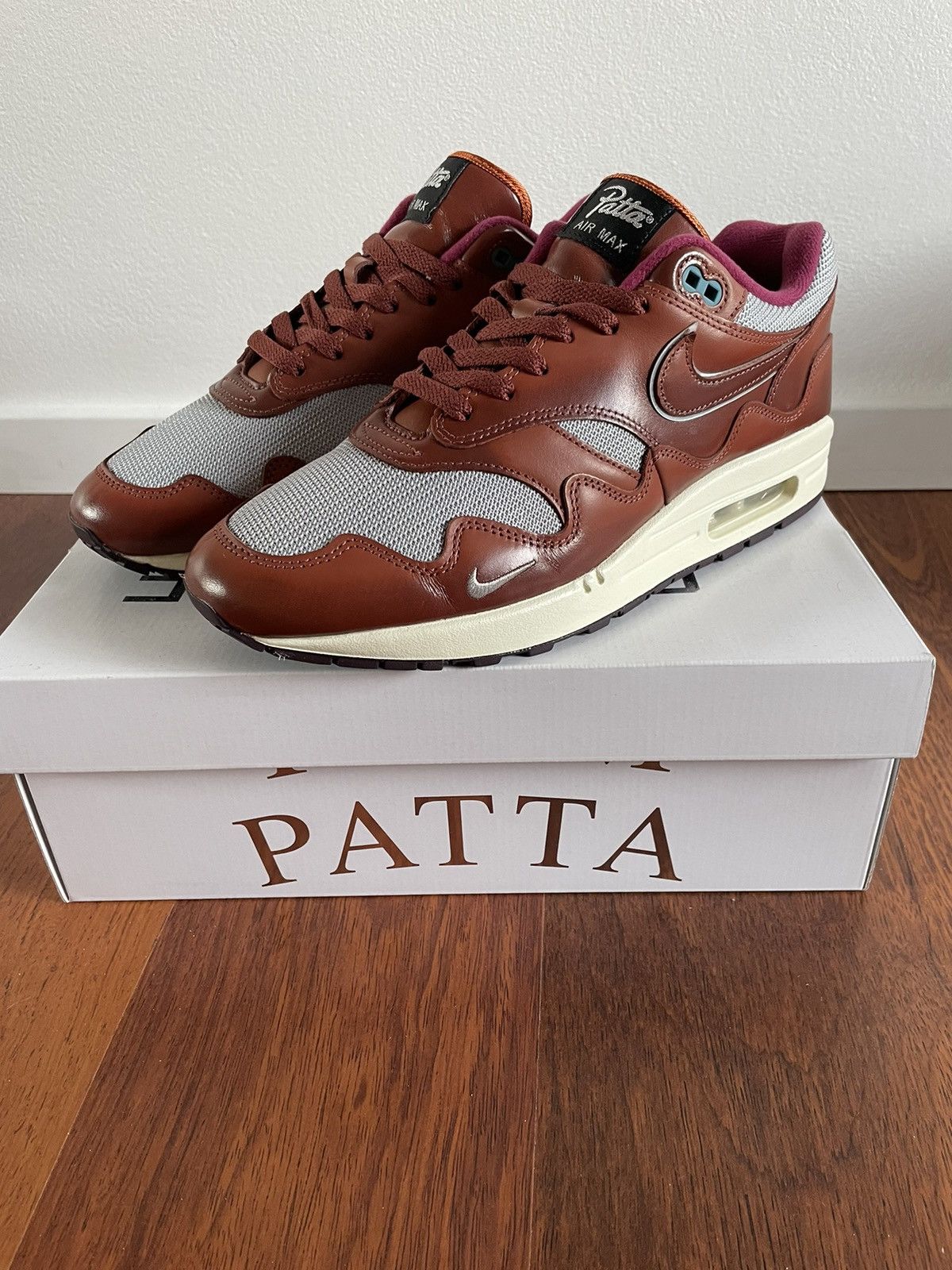 image of Nike x Patta Air Max 1 - Dark Russet Us11 Shoes in Brown, Men's