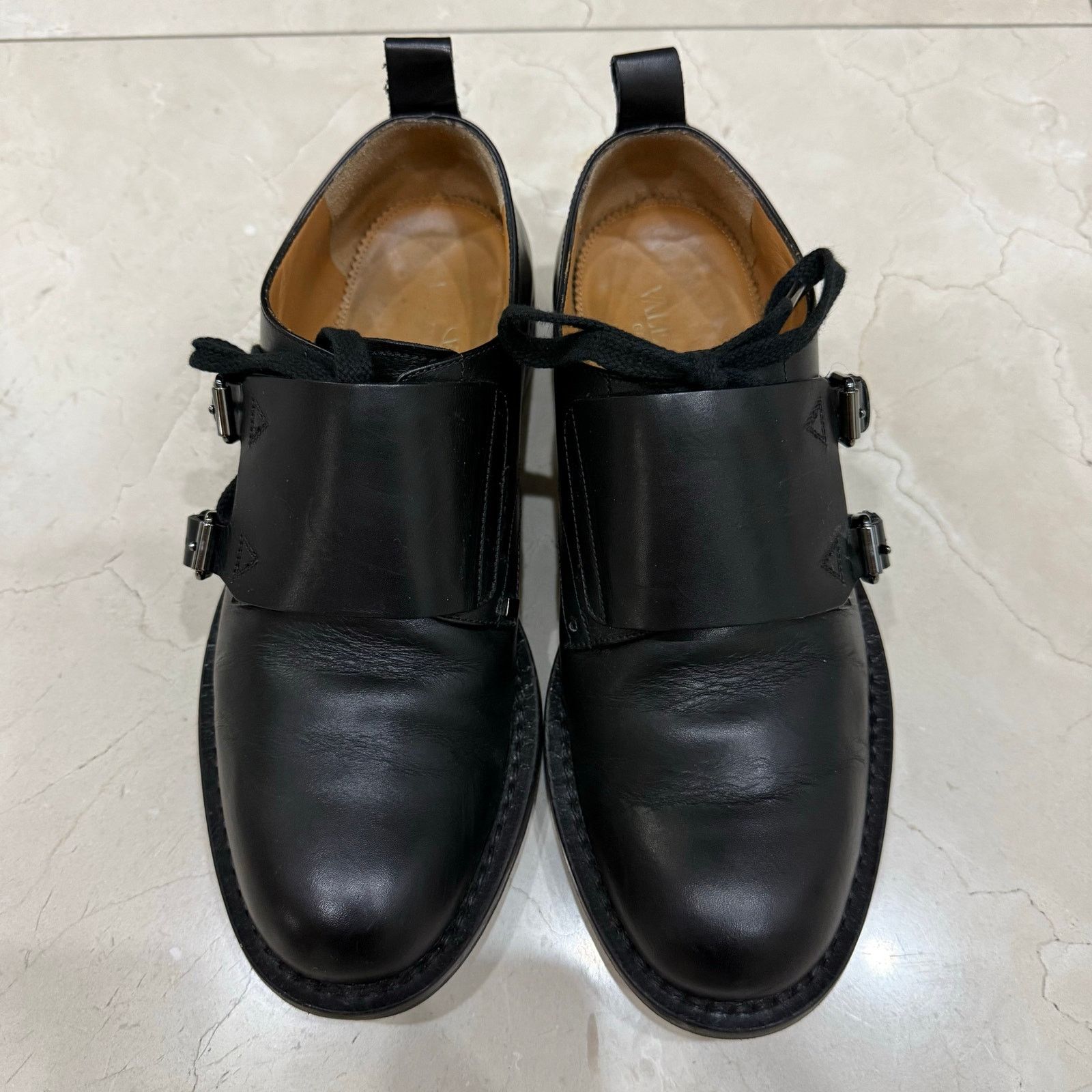 Valentino $1195 Value Black Valentino Garavani Double Monk Strap Shoe Size US 8 / EU 41 - 1 Thumbnail