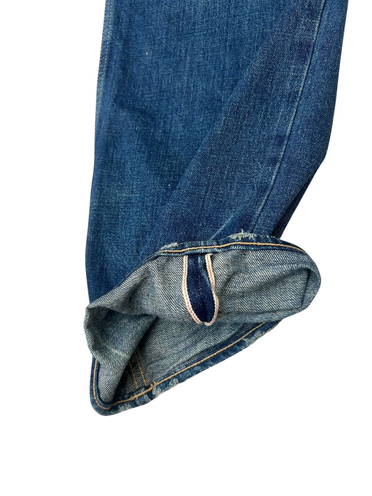 Backbone Vintage BackBone Distress Mud Denim Bootcut Selvedge Jeans Size US 31 - 14 Thumbnail