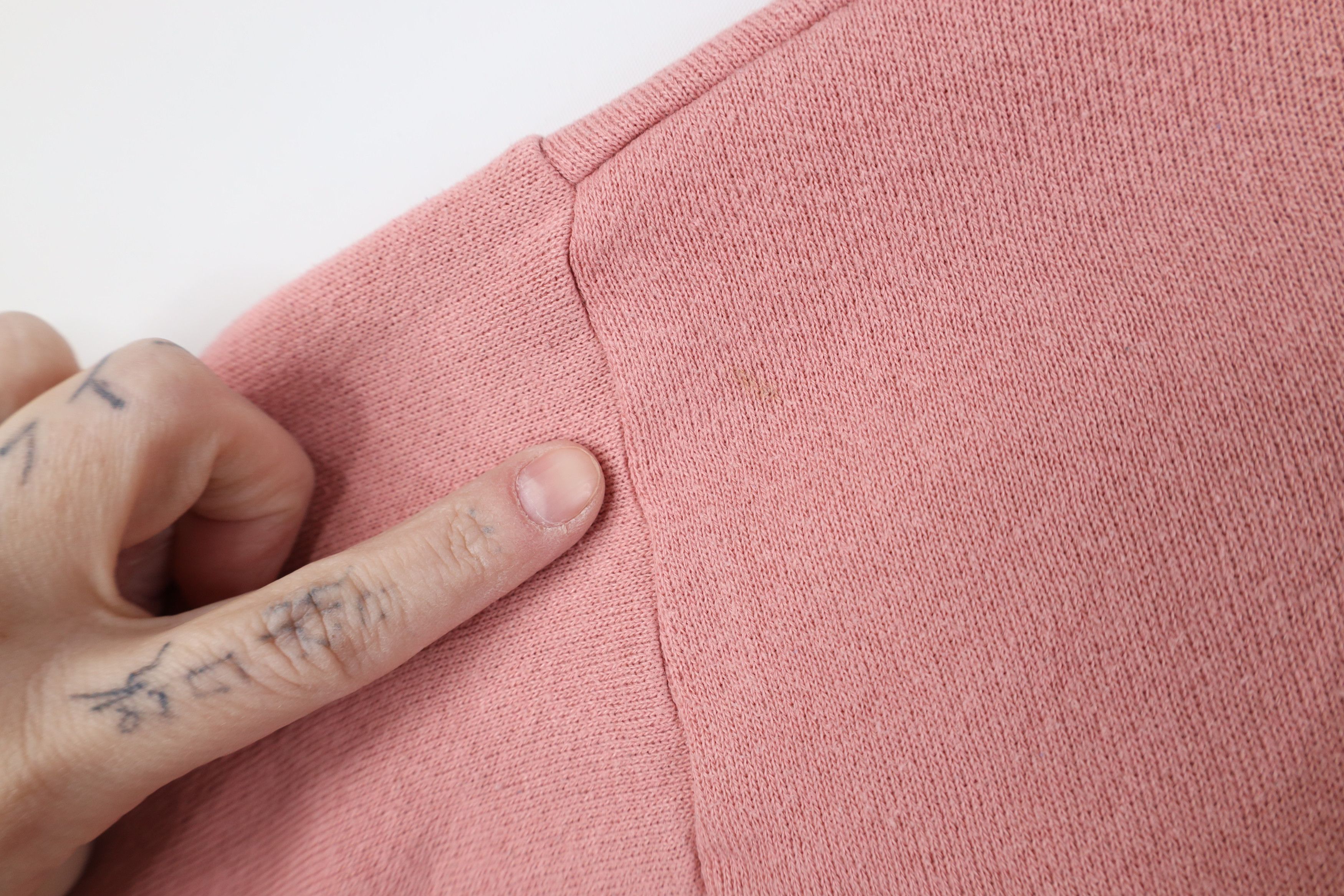 Vintage Vintage 90s Streetwear Blank Crewneck Sweatshirt Light Pink Size US XL / EU 56 / 4 - 8 Thumbnail