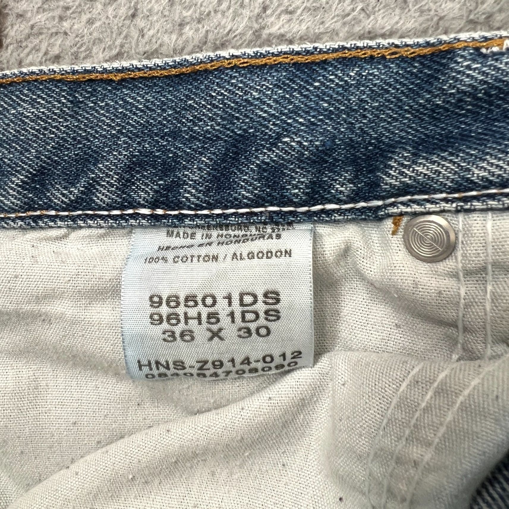 Wrangler VINTAGE Wrangler Jeans Mens 36x30 Regular Fit Blue Cotton Denim 90s Straight Casual Size US 36 / EU 52 - 6 Thumbnail
