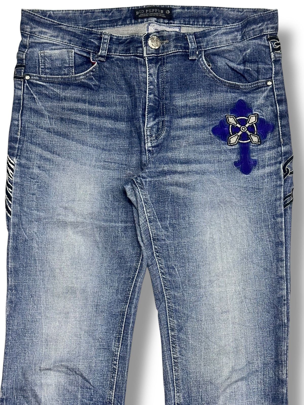 Cartoon Network Red Pepper X Betty Boop Embroidered Vintage Slim Style Faded Size US 33 - 6 Thumbnail