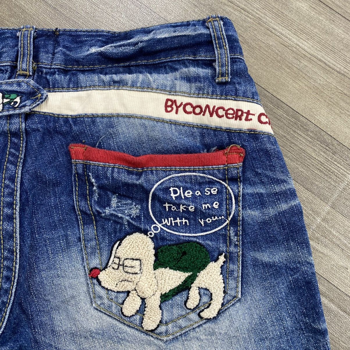 Hysteric Glamour 2000s Yoshitomo Nara Lolita Distressed Clawmark Faded Jeans Size US 30 / EU 46 - 4 Thumbnail