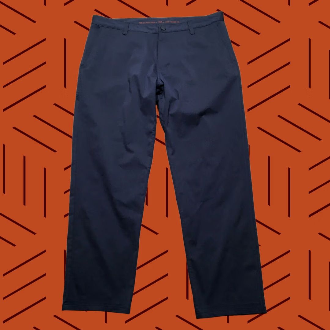Rhone Rhone Mens Pants 34x28 Navy Blue Flat Front Athletic Chino Performance Moisture Wicking Logo Pockets Vintage: No Size US 34 / EU 50 - 1 Thumbnail