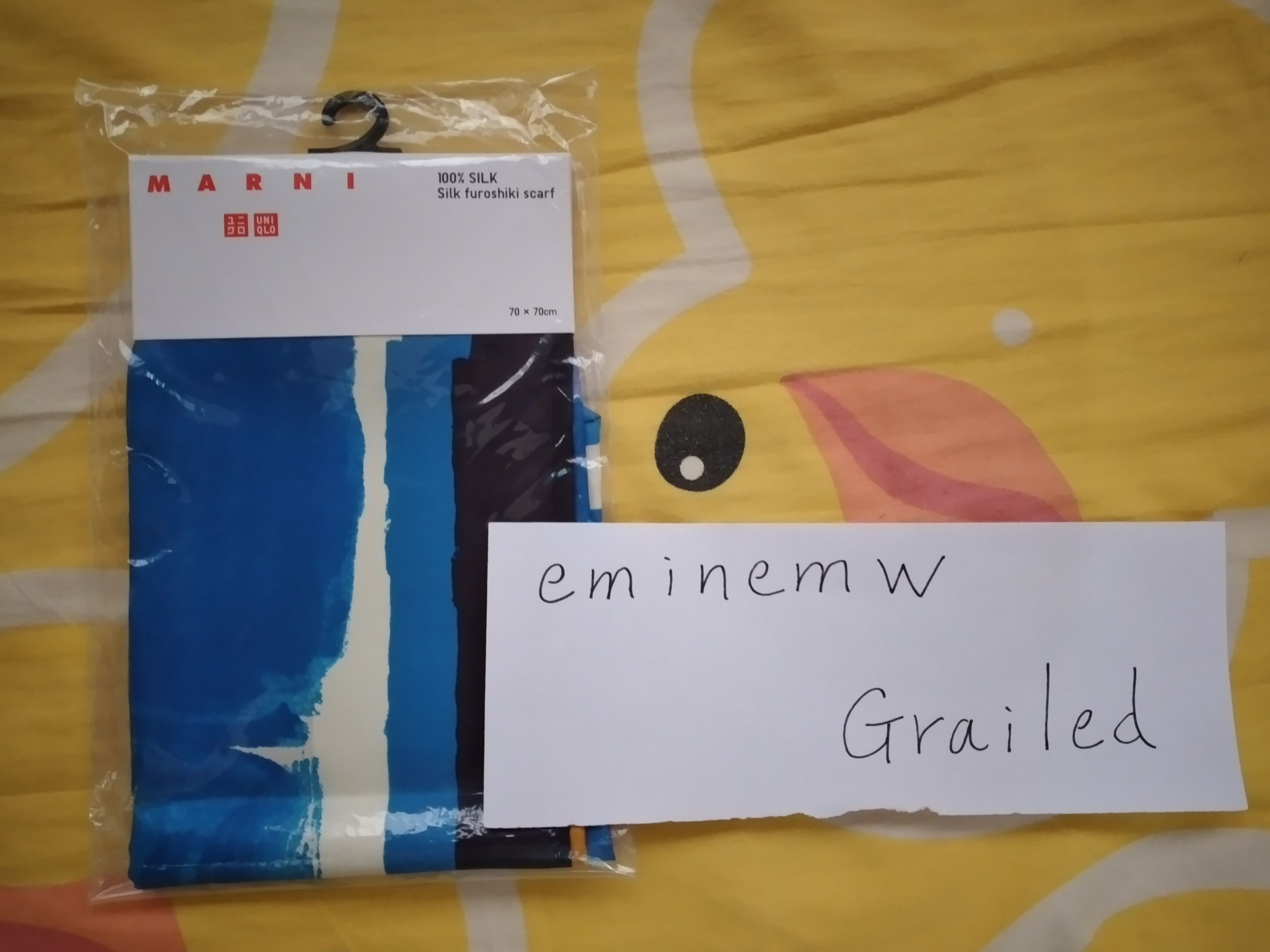 Japanese Brand UNIQLO X MARNI SILK FUROSHIKI SCARF Size ONE SIZE - 2 Thumbnail