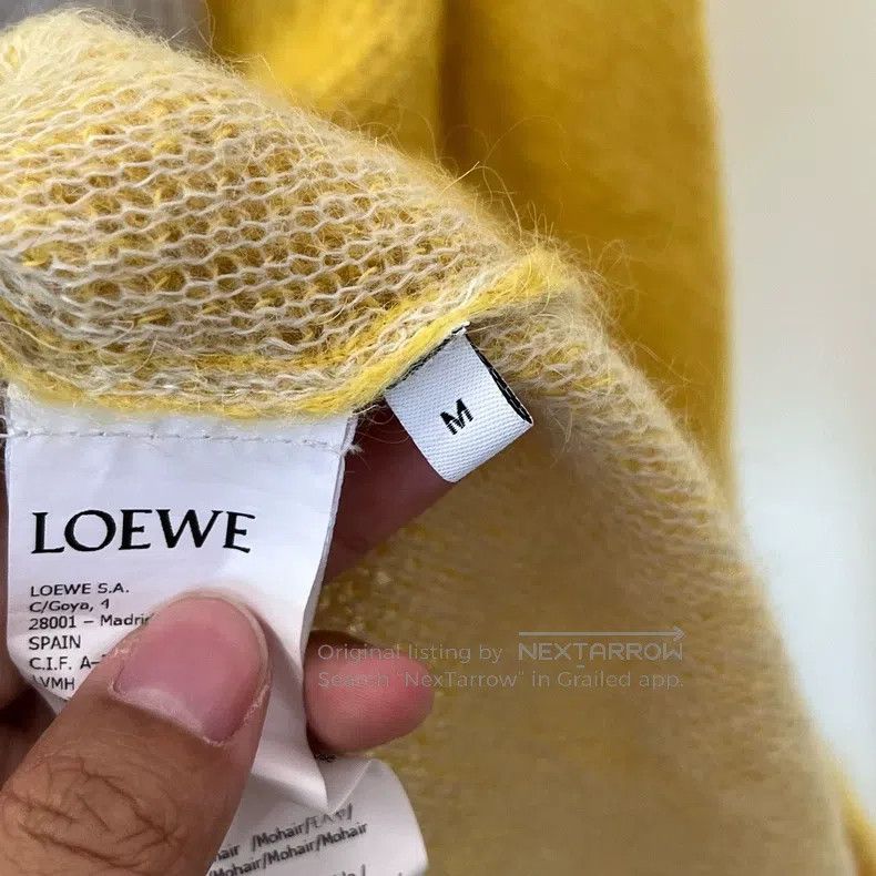 Loewe Loewe Yellow Embroidered Logo Knit Jacket Size M / US 6-8 / IT 42-44 - 6 Thumbnail